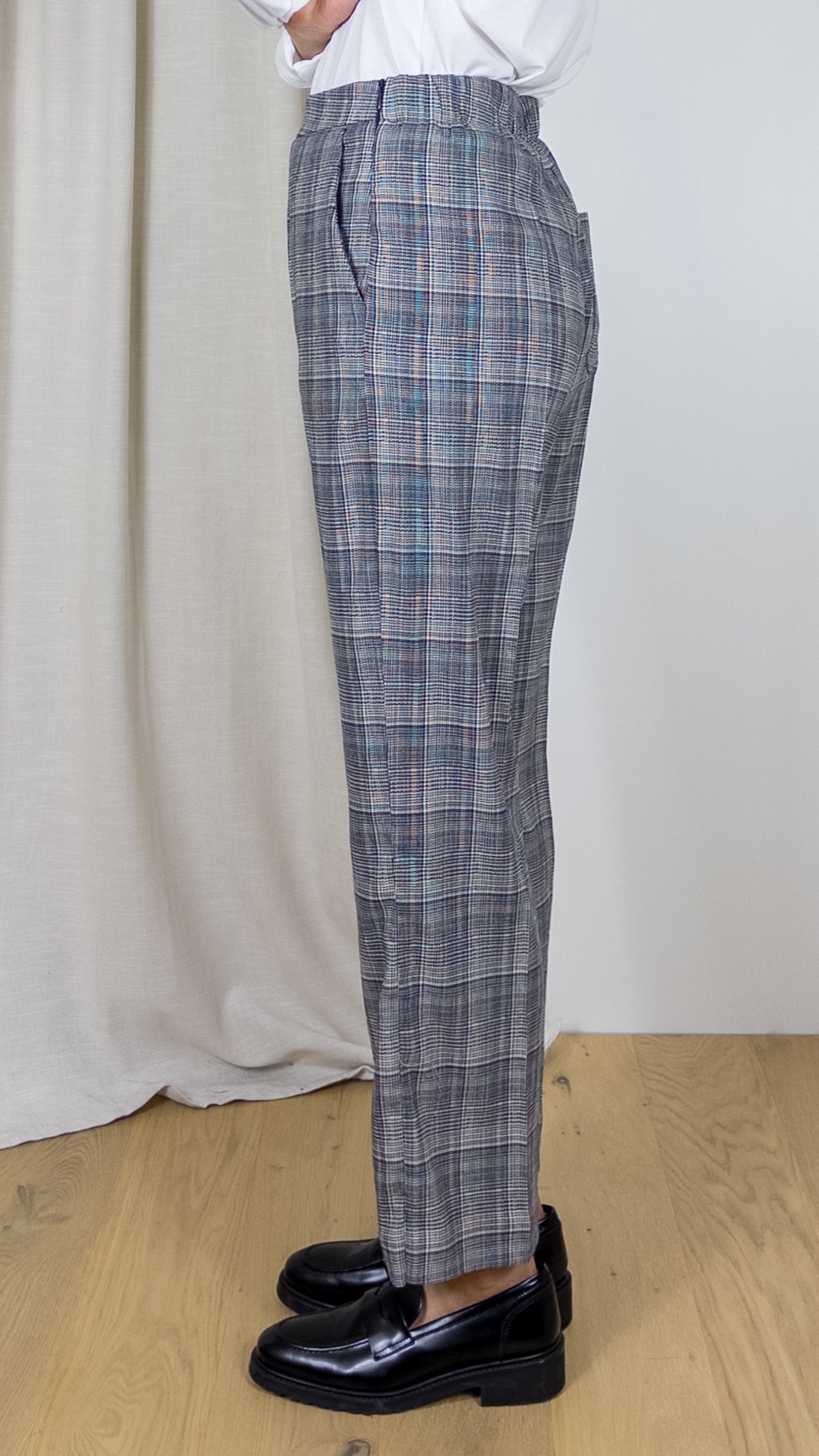PANTALON ECOSSAIS ANNA SAVARELLI 1516E MARINE