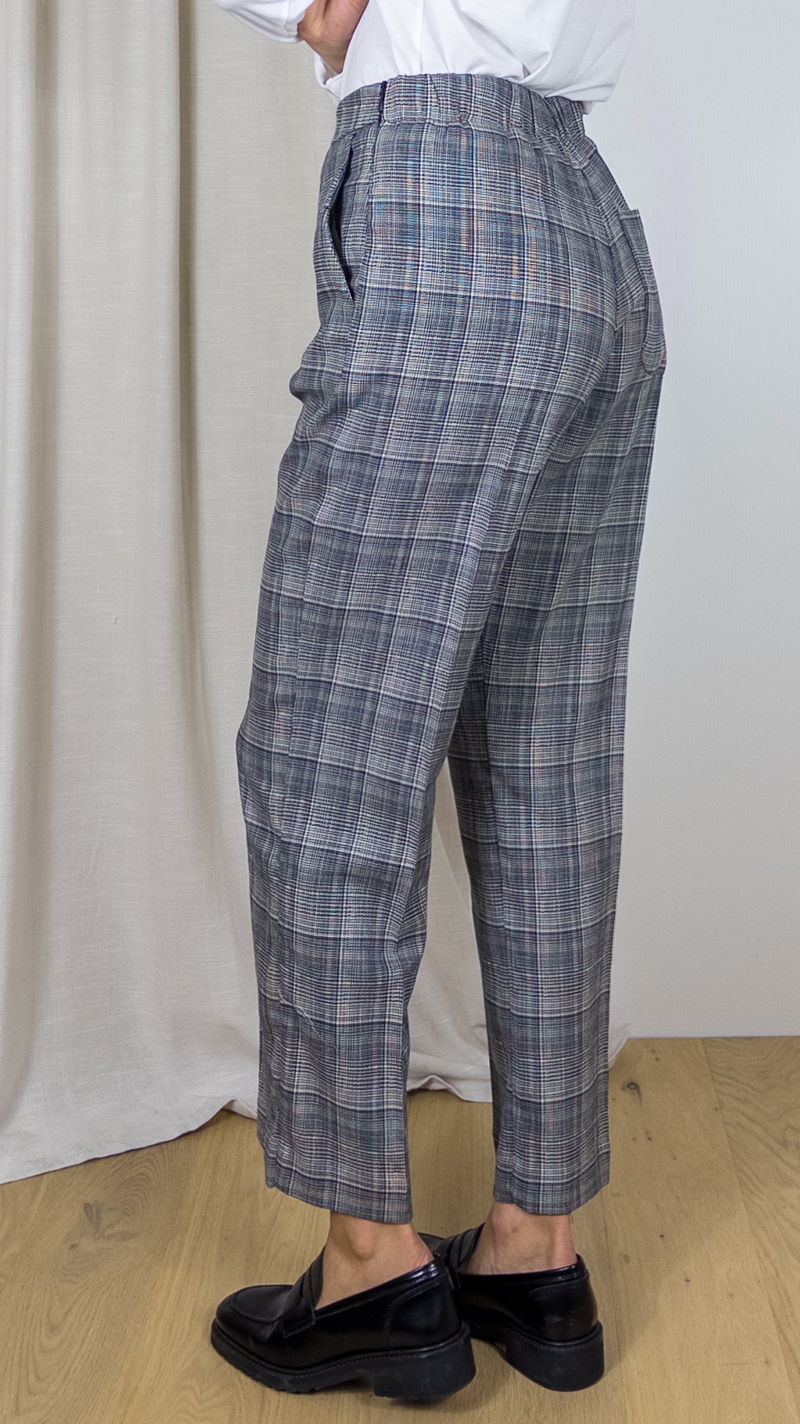 PANTALON ECOSSAIS ANNA SAVARELLI 1516E MARINE