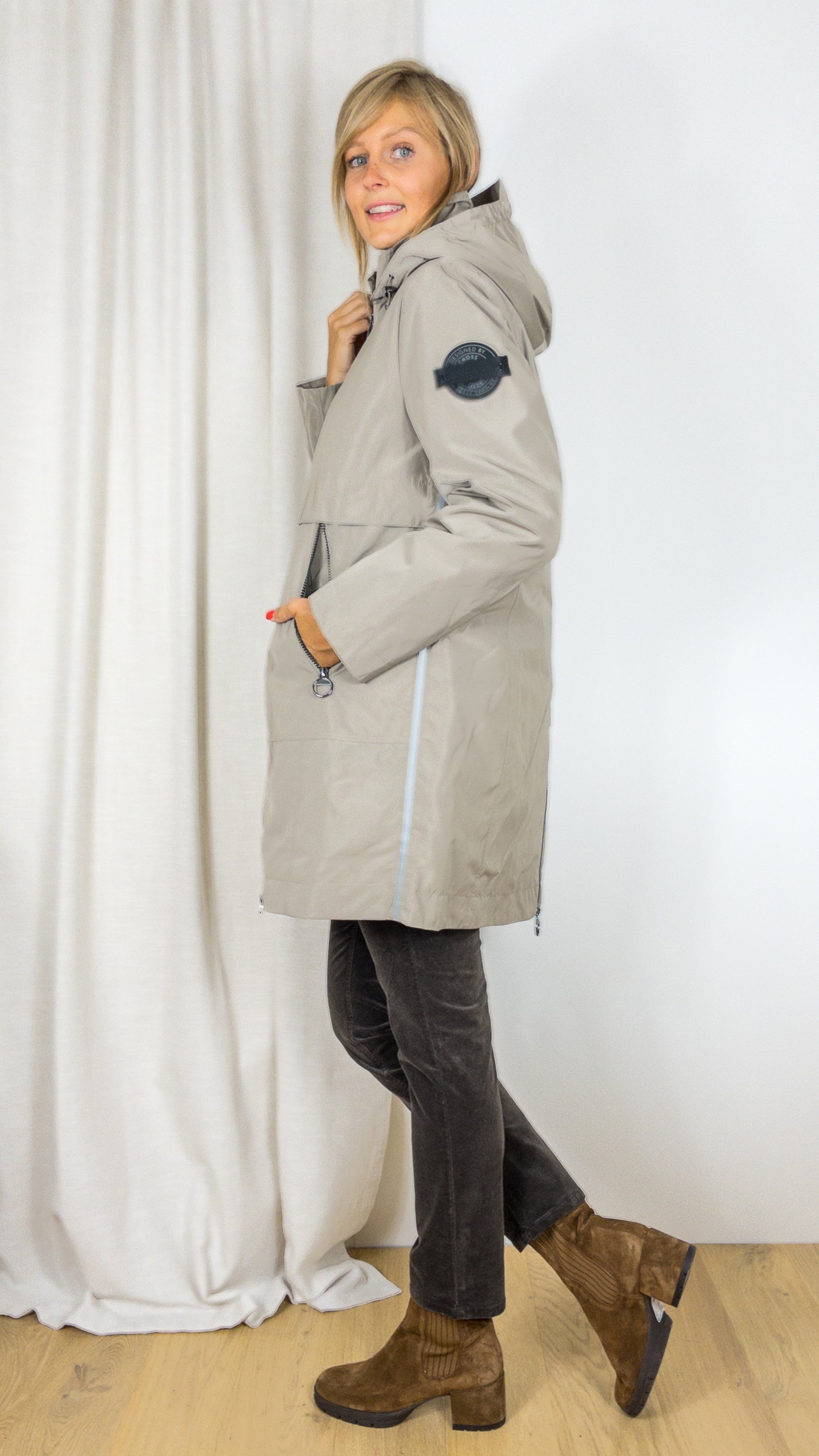 PARKA TRAPEZE BETTY BARCLAY 7534 2903 TAUPE