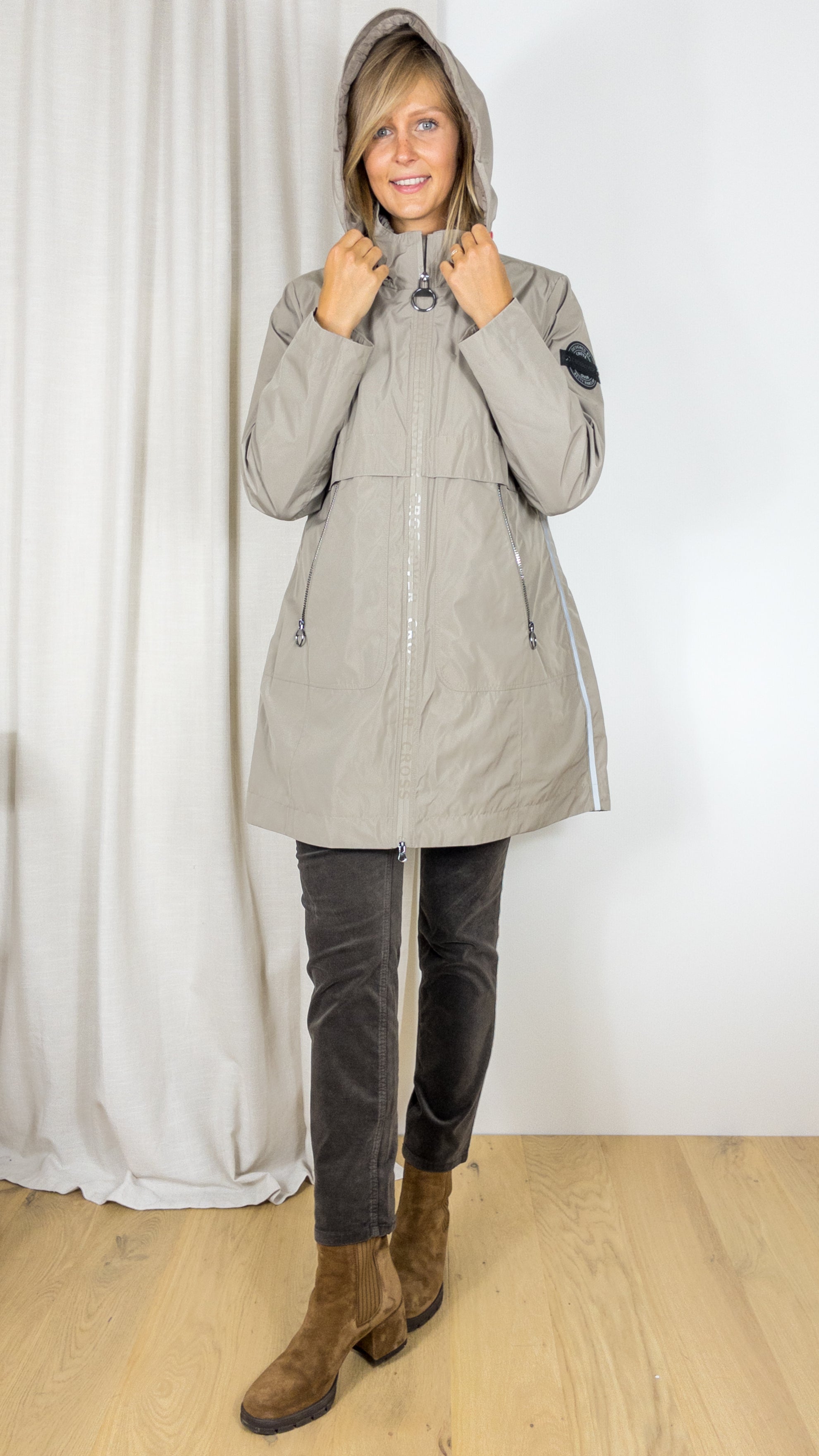 PARKA TRAPEZE BETTY BARCLAY 7534 2903 TAUPE