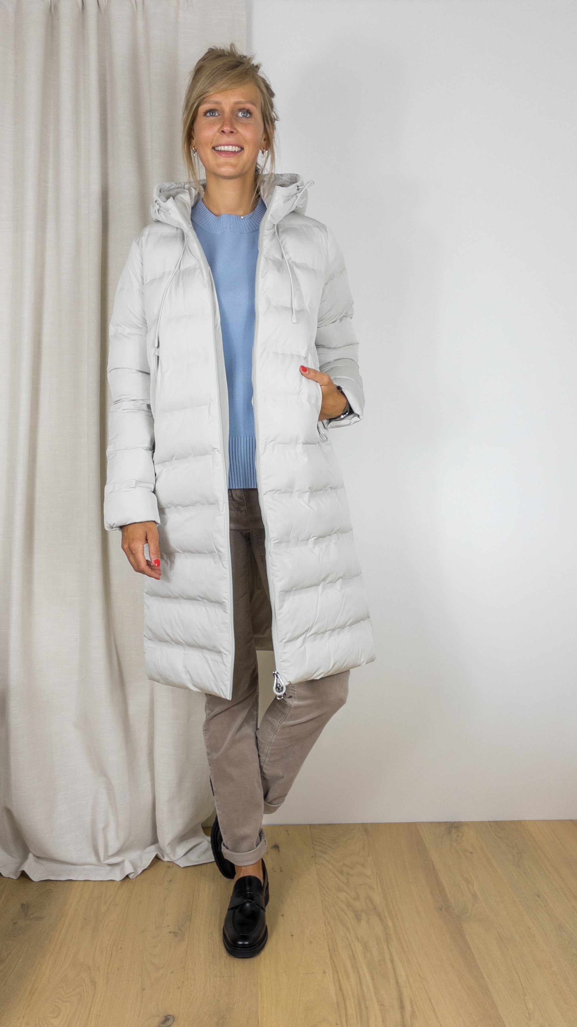 DOUDOUNE LONGUE MATELASSEE BETTY BARCLAY 7546 1501 ECRU
