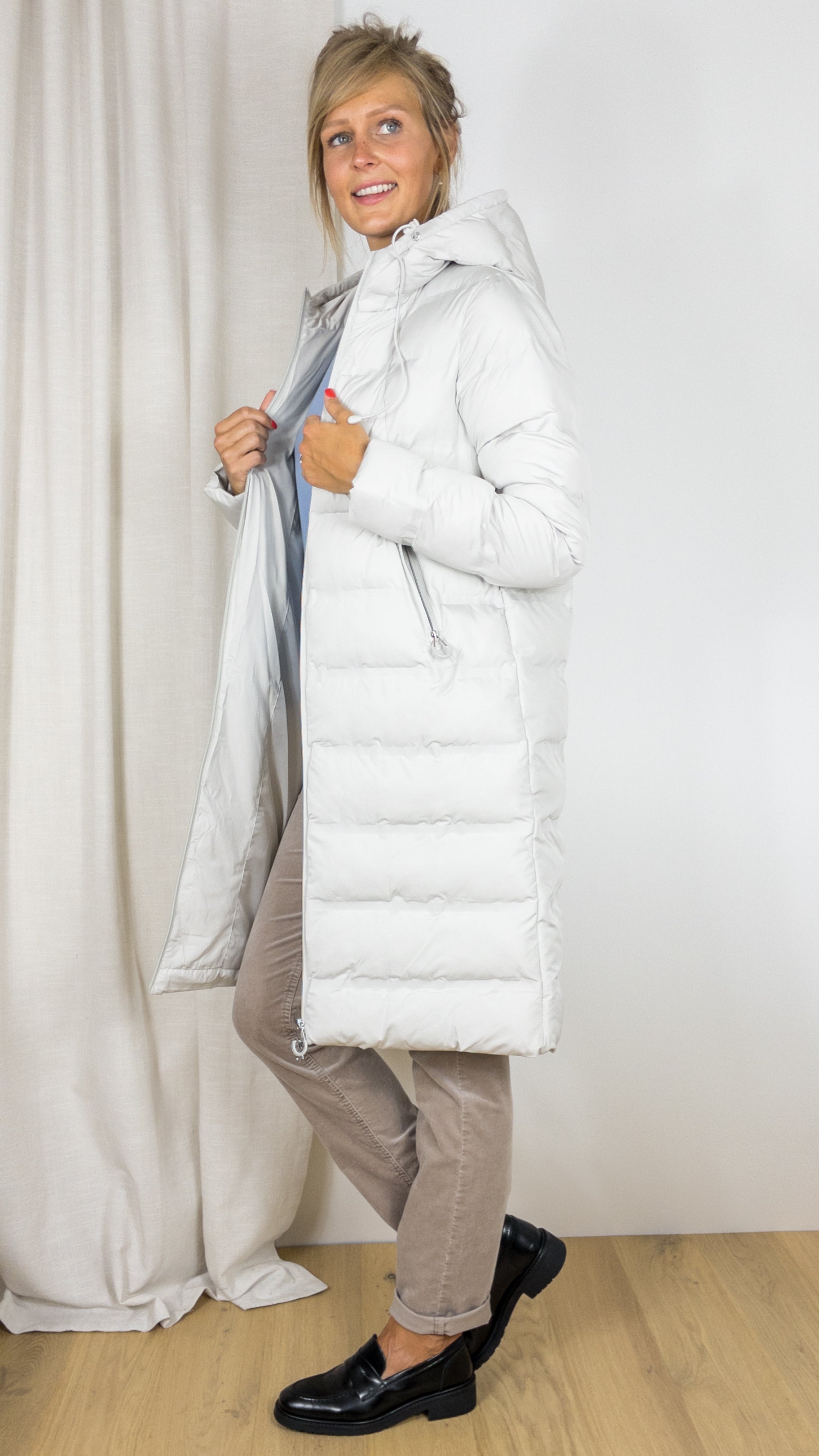 DOUDOUNE LONGUE MATELASSEE BETTY BARCLAY 7546 1501 ECRU