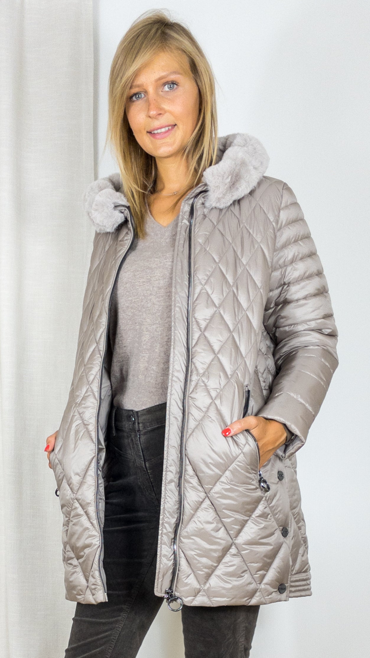 DOUDOUNE MATELASSEE BETTY BARCLAY 7541 1537 TAUPE