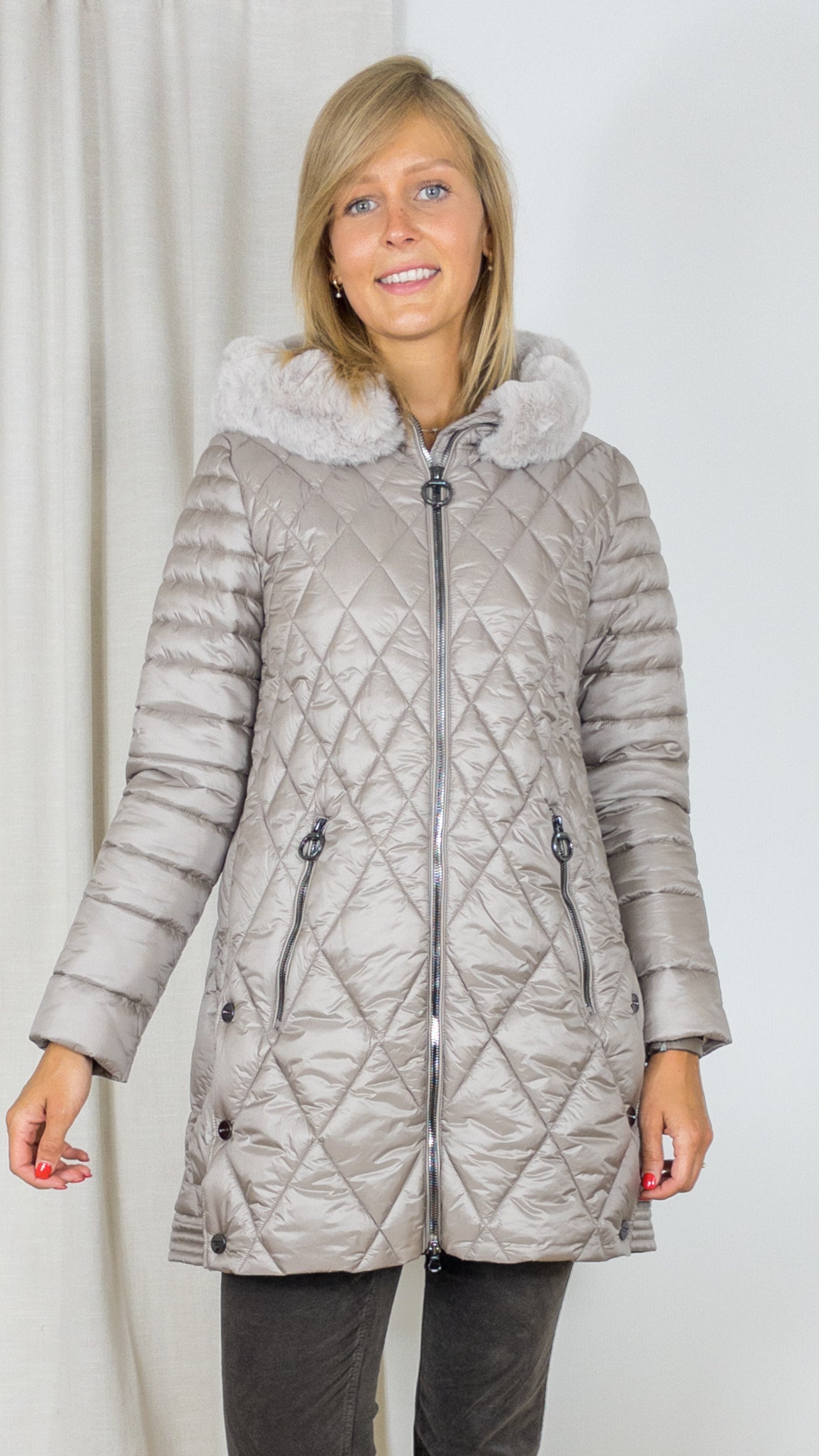 DOUDOUNE MATELASSEE BETTY BARCLAY 7541 1537 TAUPE