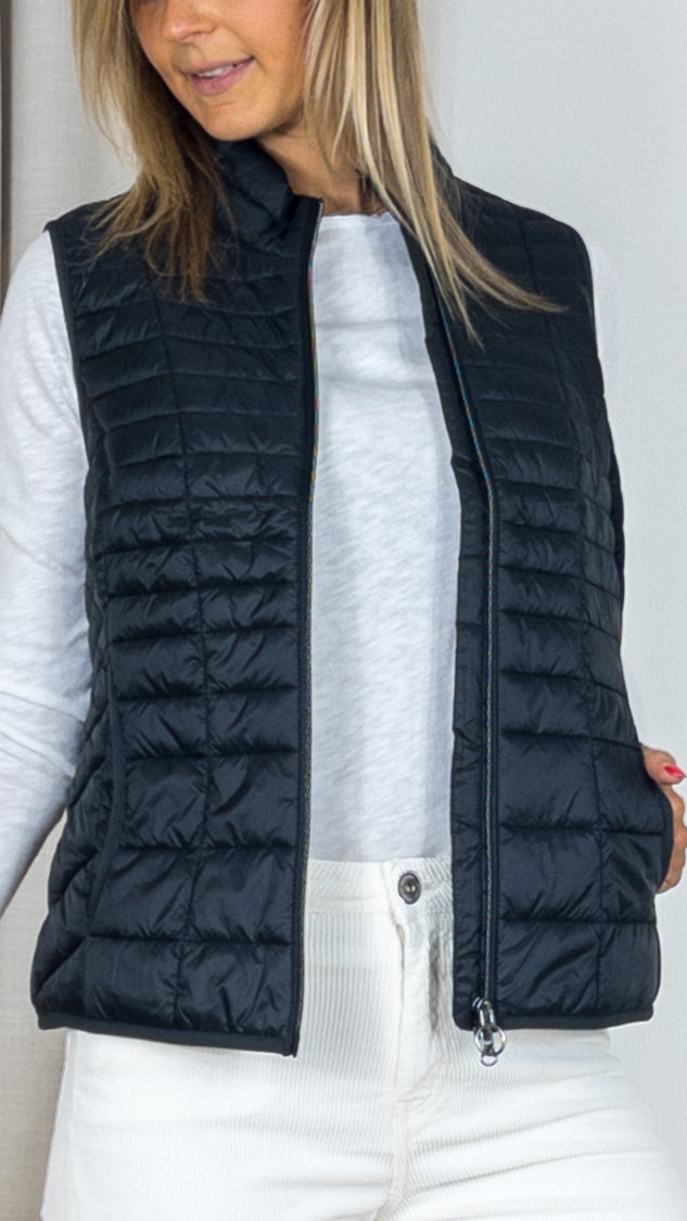 GILET SANS MANCHES ZIPPE BETTY BARCLAY 7195 1902 NOIR