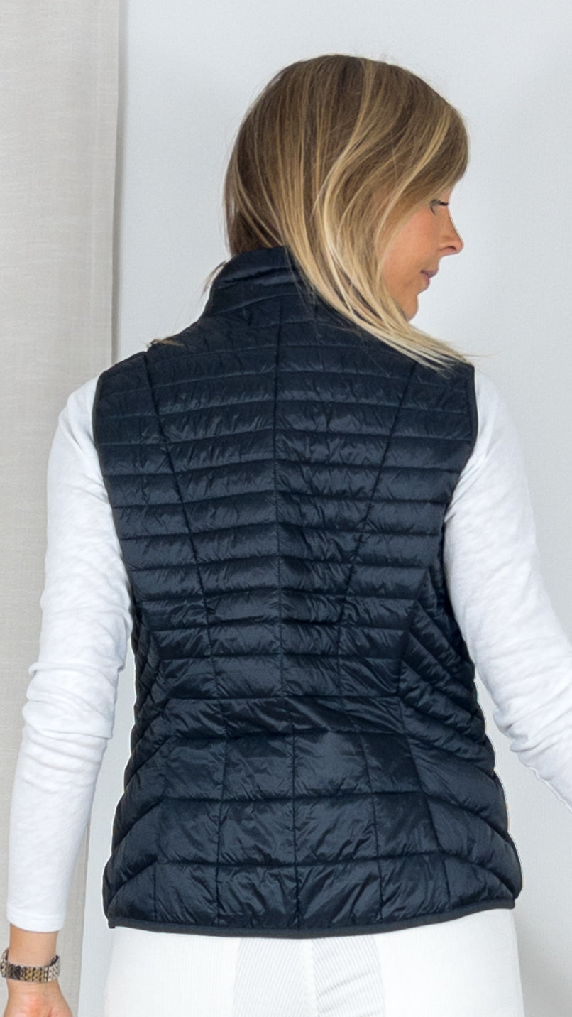 GILET SANS MANCHES ZIPPE BETTY BARCLAY 7195 1902 NOIR