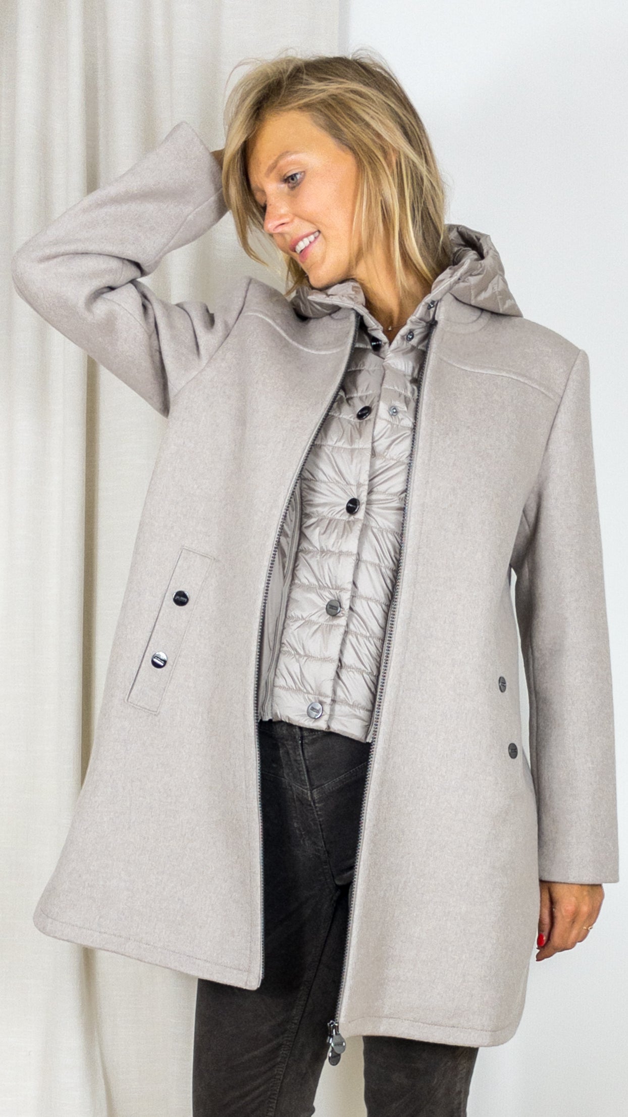 MANTEAU 2 EN 1 BETTY BARCLAY 7555 1553 TAUPE
