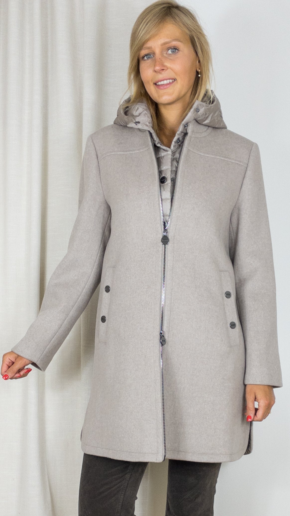 MANTEAU 2 EN 1 BETTY BARCLAY 7555 1553 TAUPE