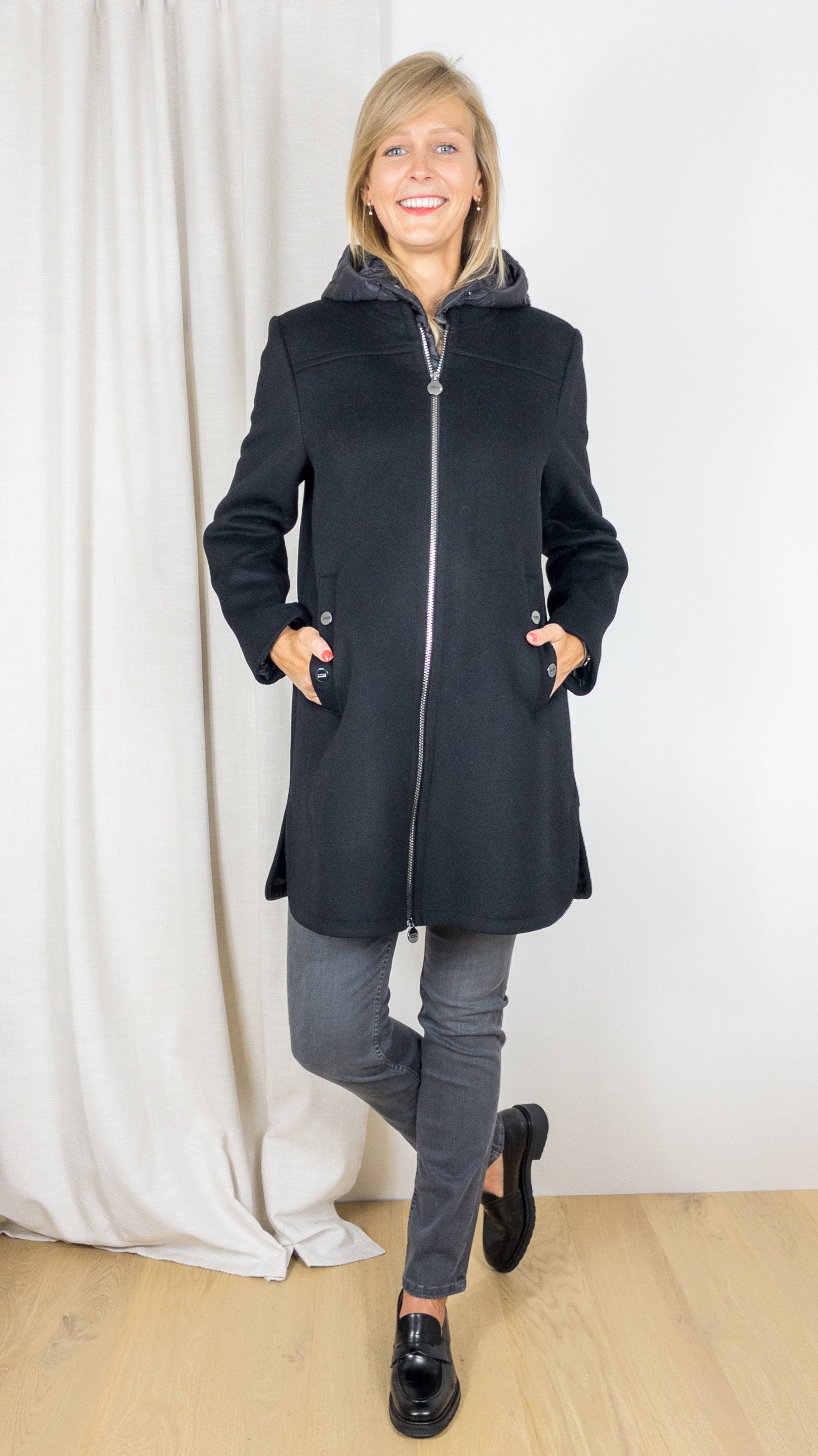 MANTEAU 2 EN 1 BETTY BARCLAY 7555 1553 NOIR