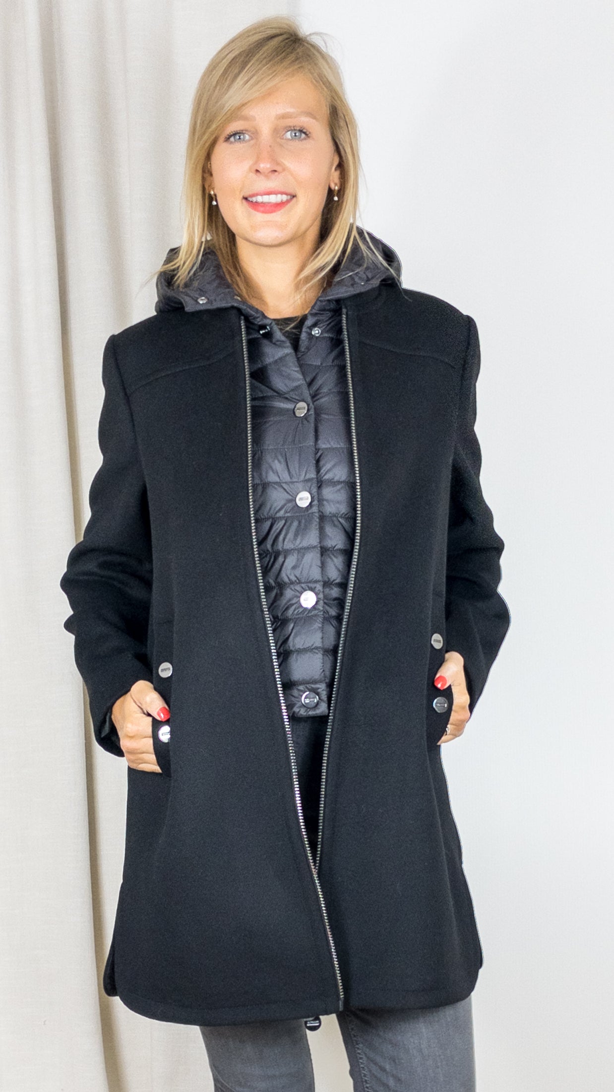 MANTEAU 2 EN 1 BETTY BARCLAY 7555 1553 NOIR
