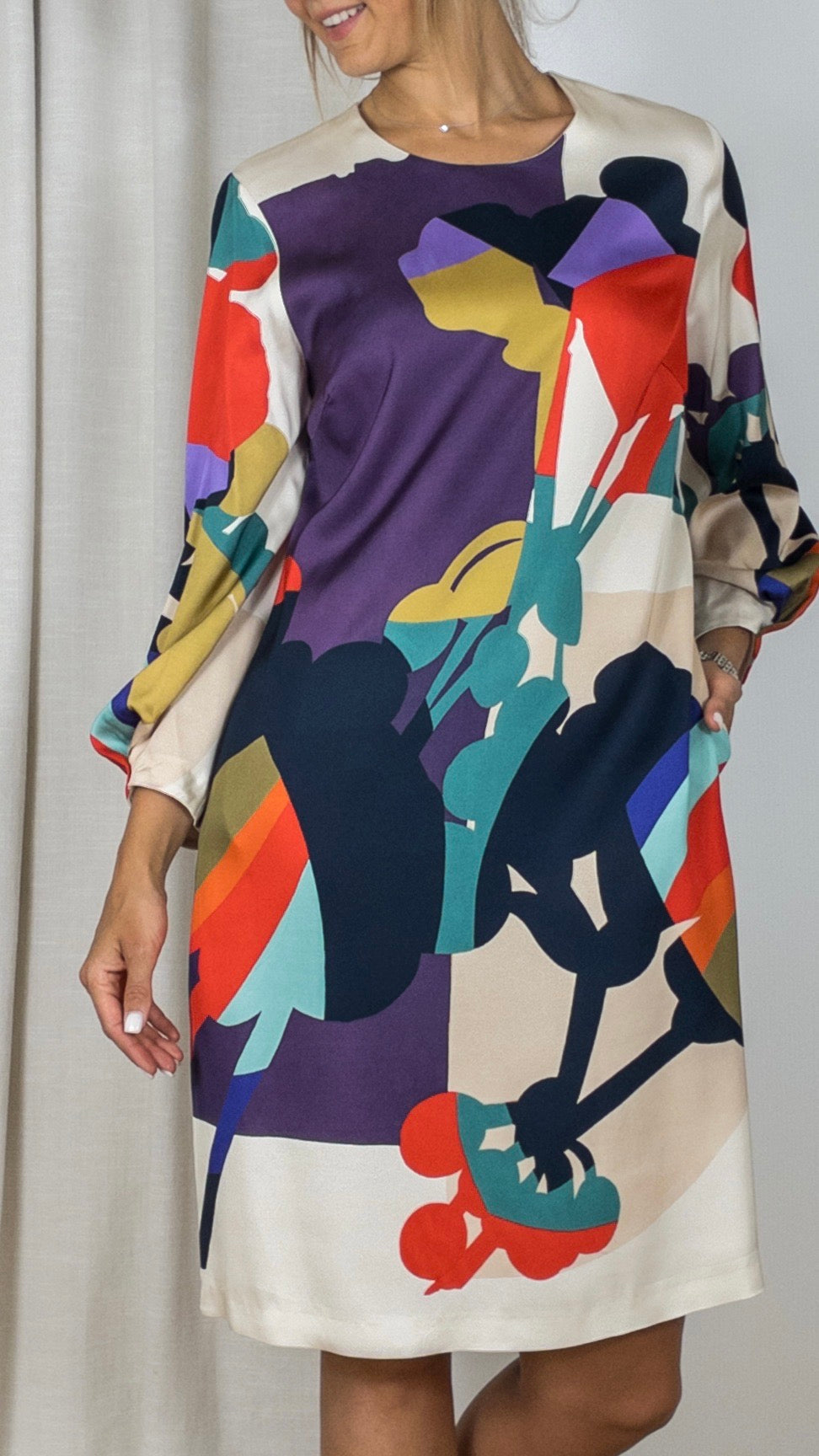 ROBE FLUIDE IMPRIMEE CAROLINE BISS 4124 MULTICO