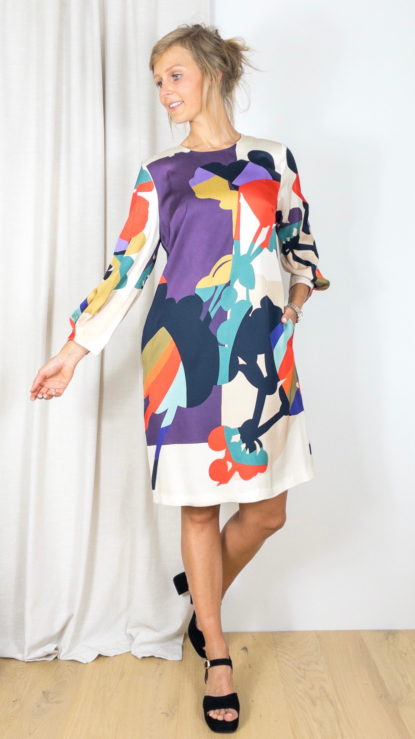 ROBE FLUIDE IMPRIMEE CAROLINE BISS 4124 MULTICO