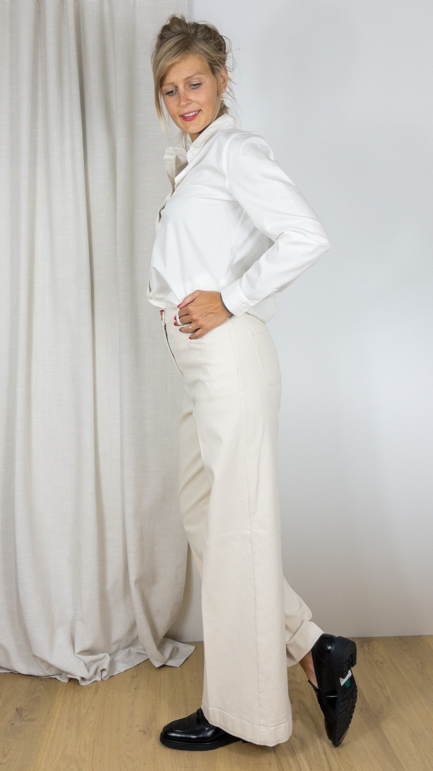 PANTALON AMPLE TAILLE HAUTE CAROLINE BISS 4559 CRAIE