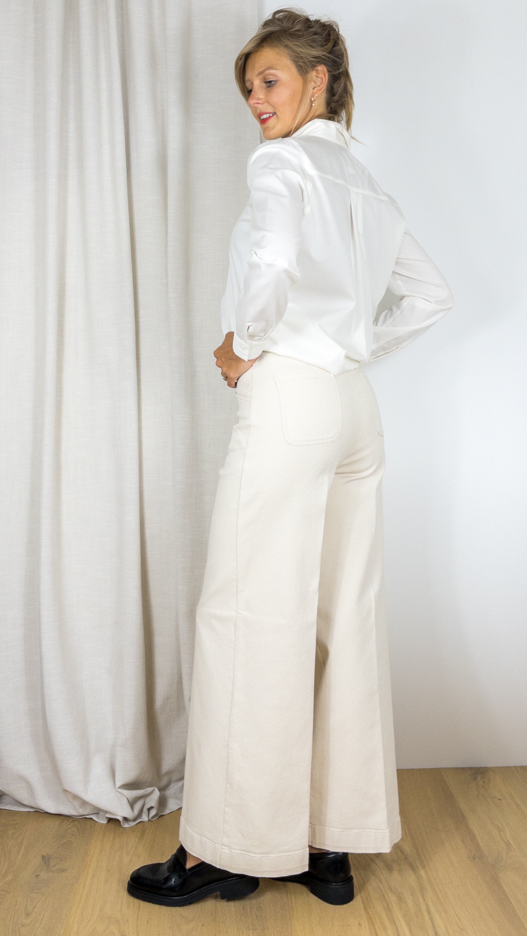 PANTALON AMPLE TAILLE HAUTE CAROLINE BISS 4559 CRAIE