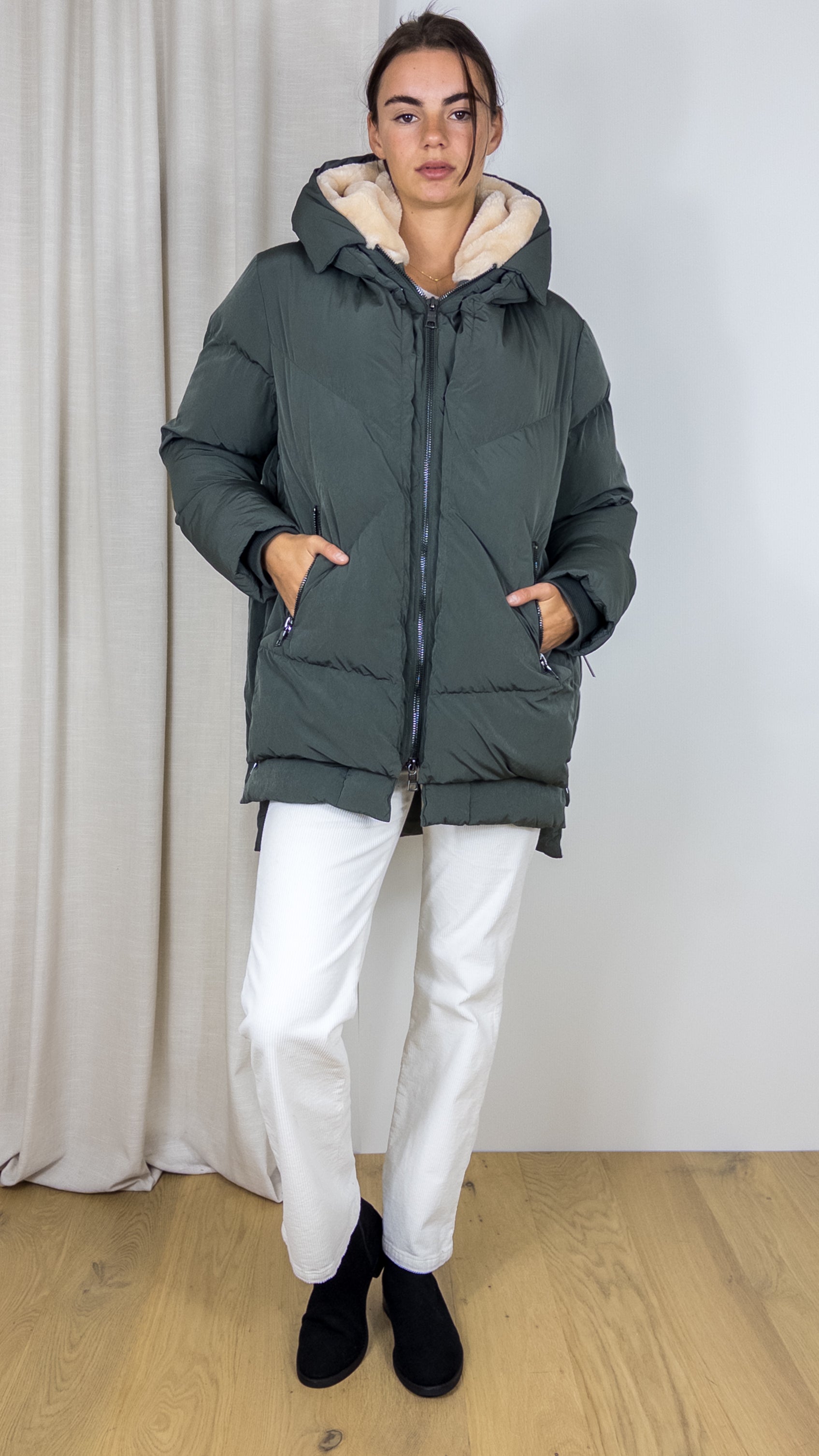 DOUDOUNE BLONDE N°8 FROST KAKI FONCE