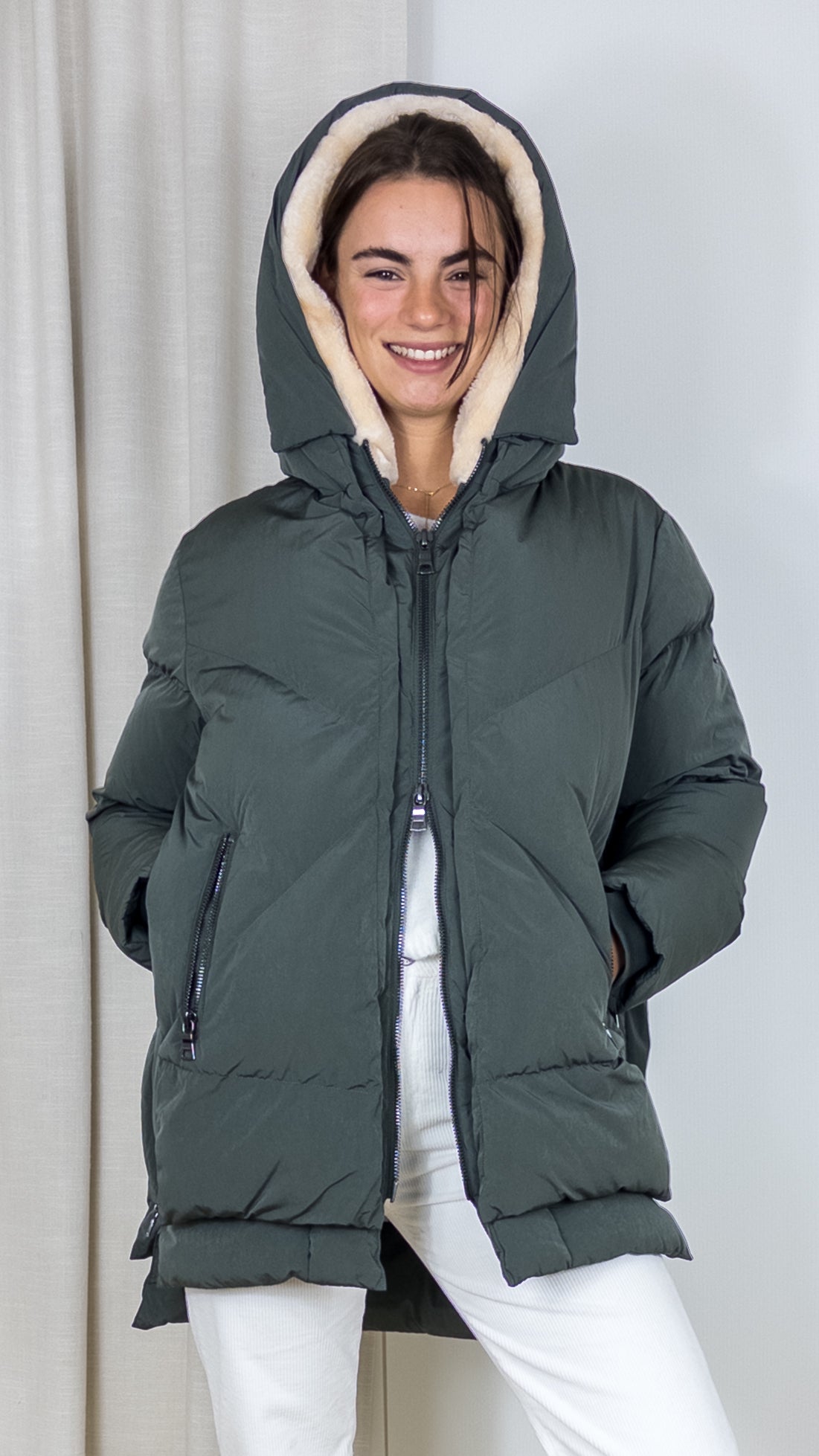 DOUDOUNE BLONDE N°8 FROST KAKI FONCE