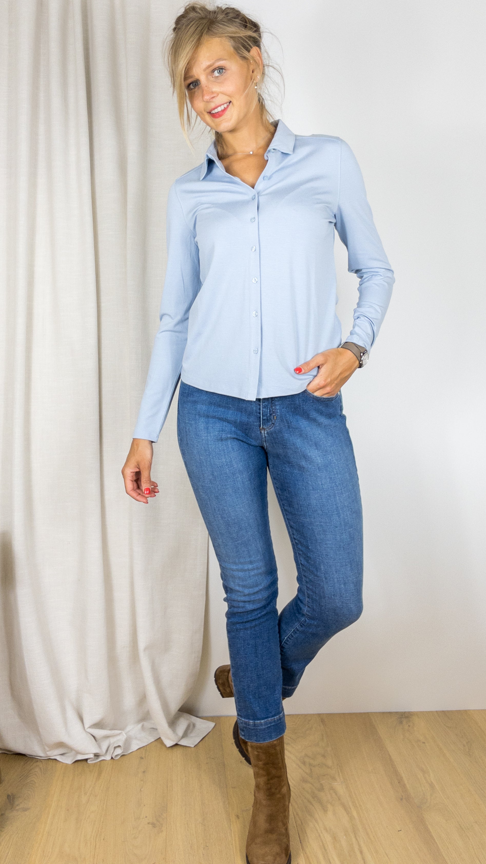 TEE SHIRT CHEMISE GERRY WEBER 977025 44036 CIEL