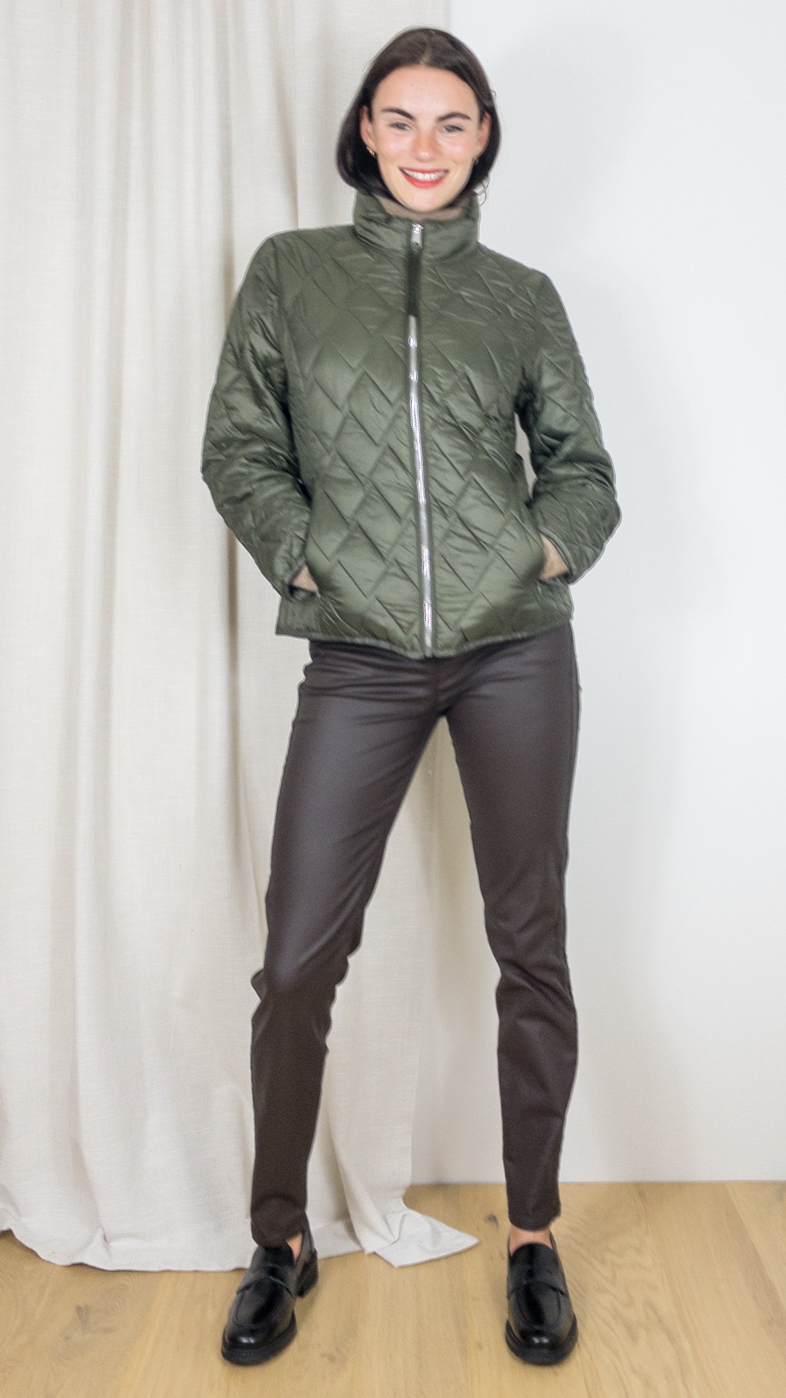DOUDOUNE FINE ZIPPEE 955014 31193 GERRY WEBER KAKI