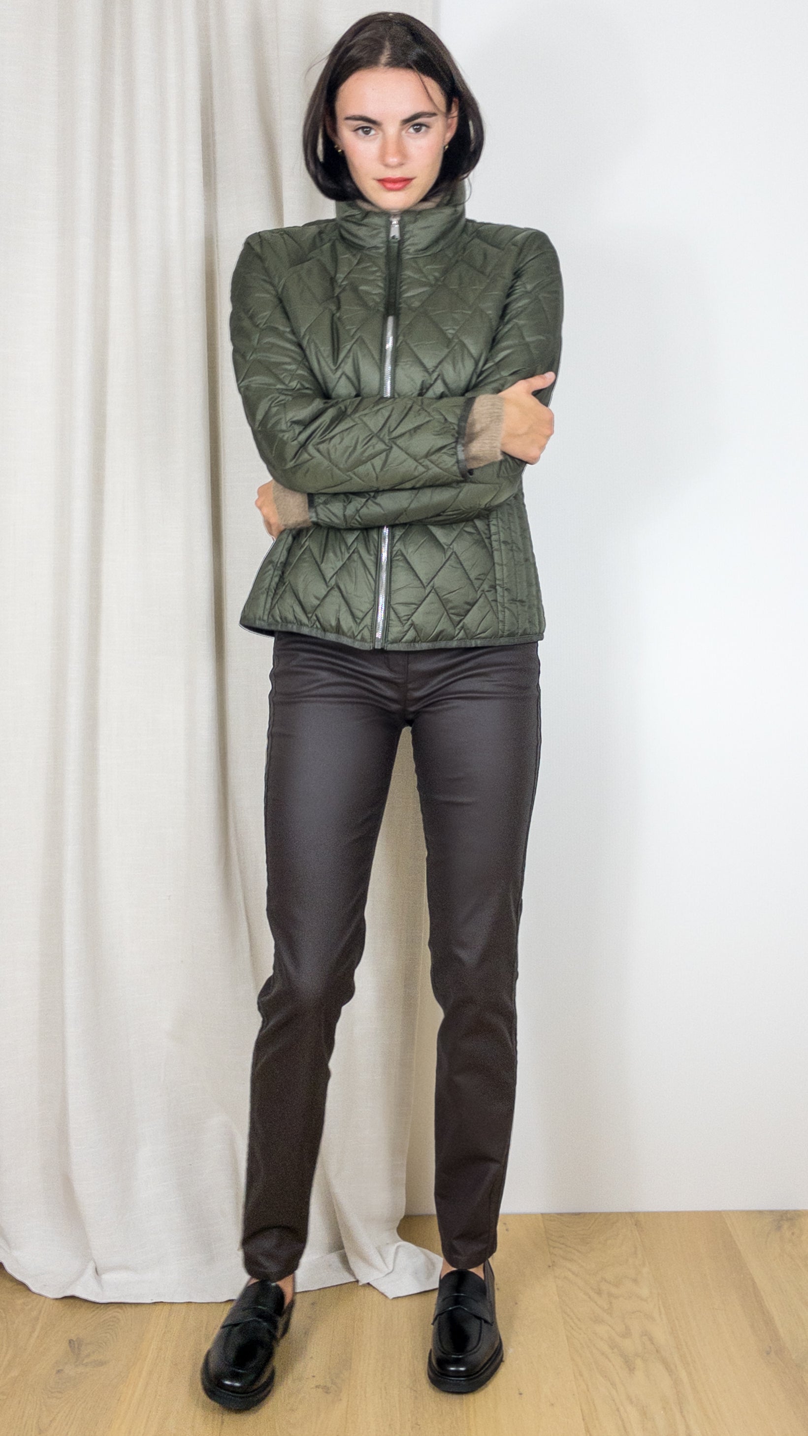 DOUDOUNE FINE ZIPPEE 955014 31193 GERRY WEBER KAKI