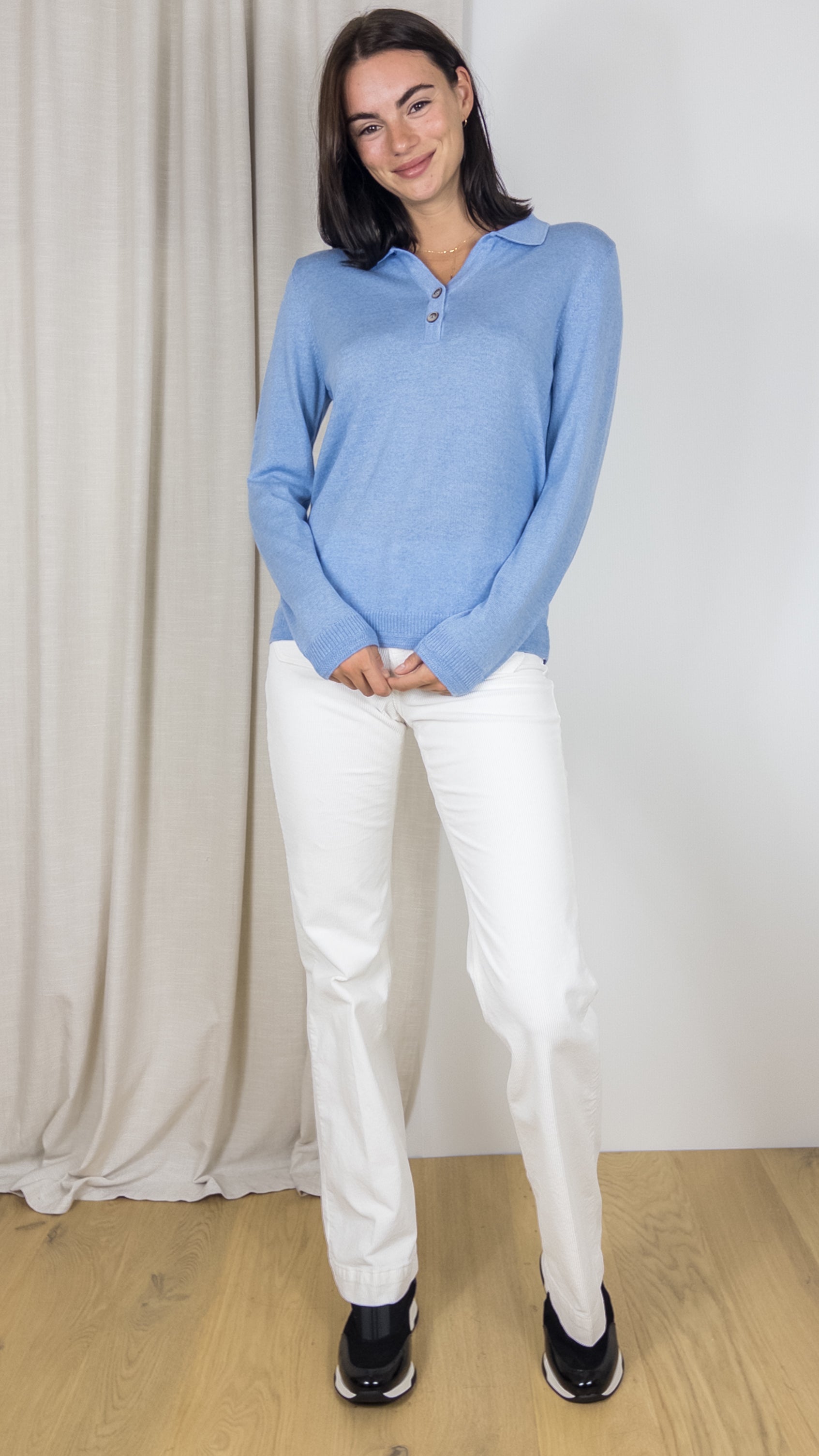 PULL POLO MRS KNIT 2325 11566 CIEL