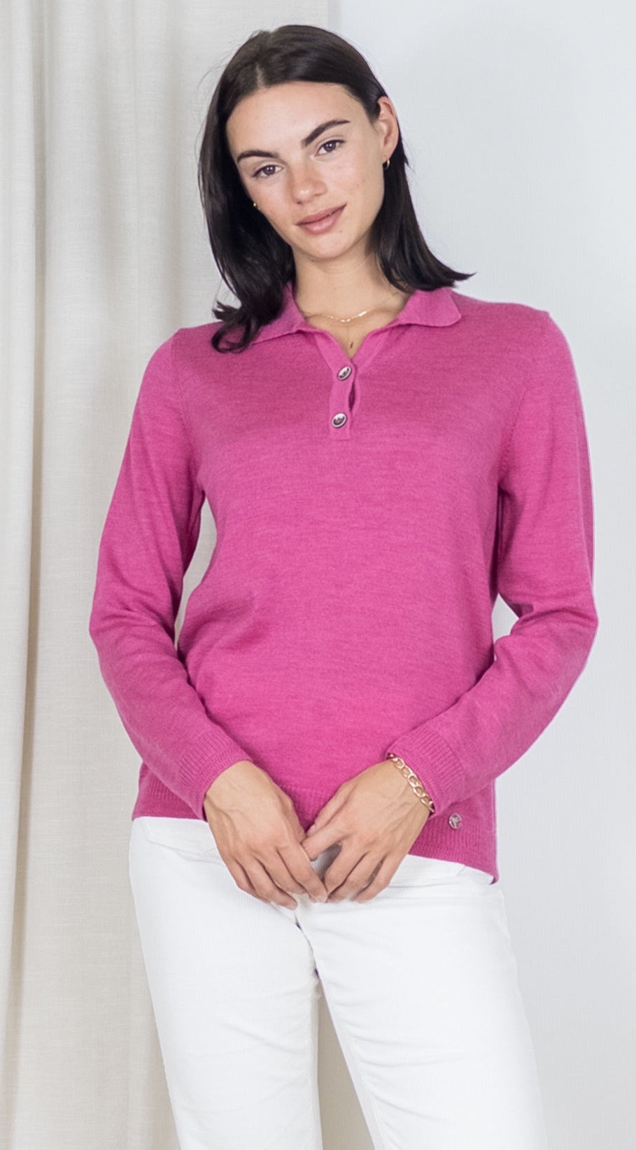 PULL POLO MRS KNIT 2325 11566 FUSHIA