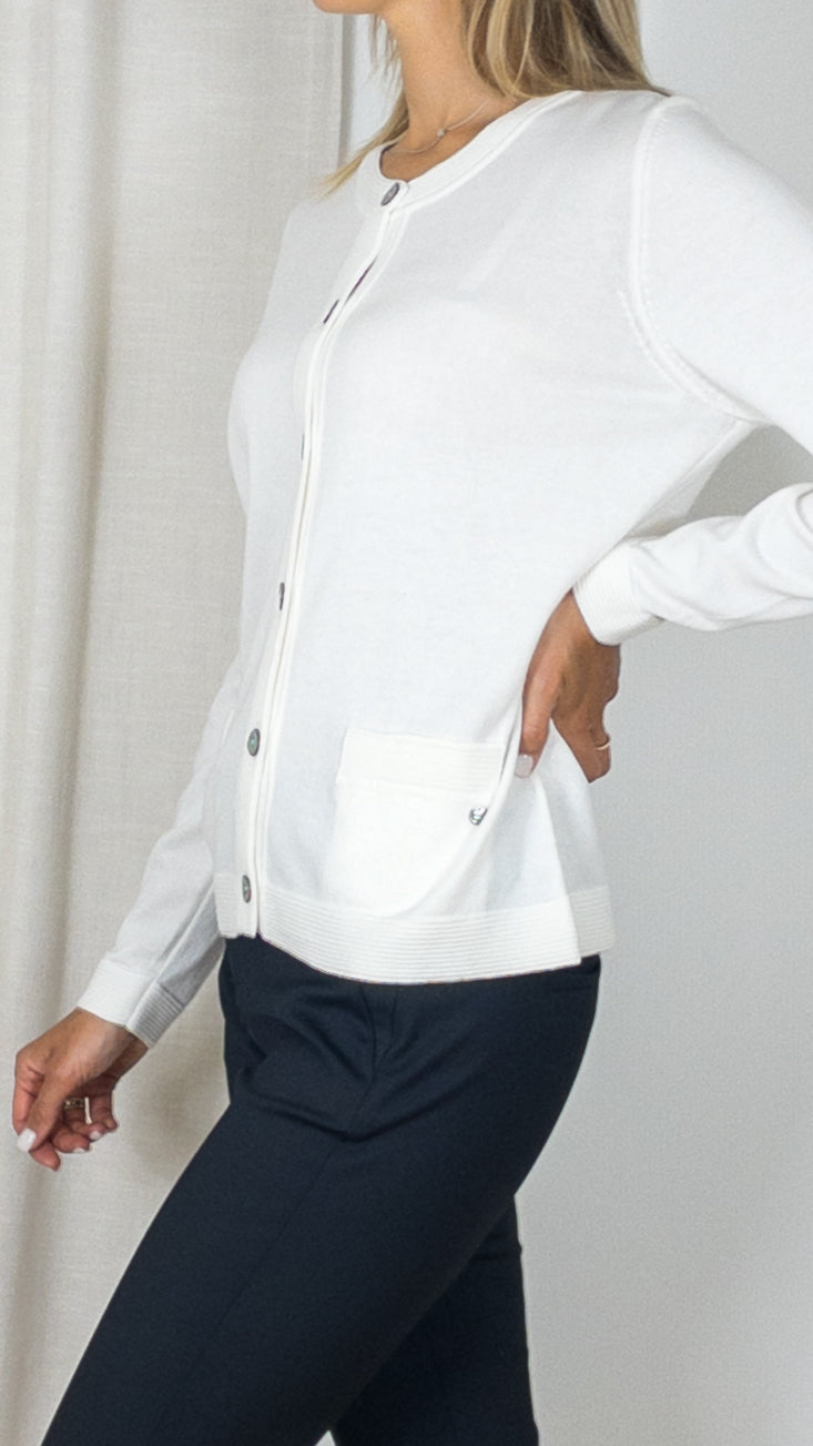 CARDIGAN EN COTON 2321 12170 GOLLEHAUG ECRU