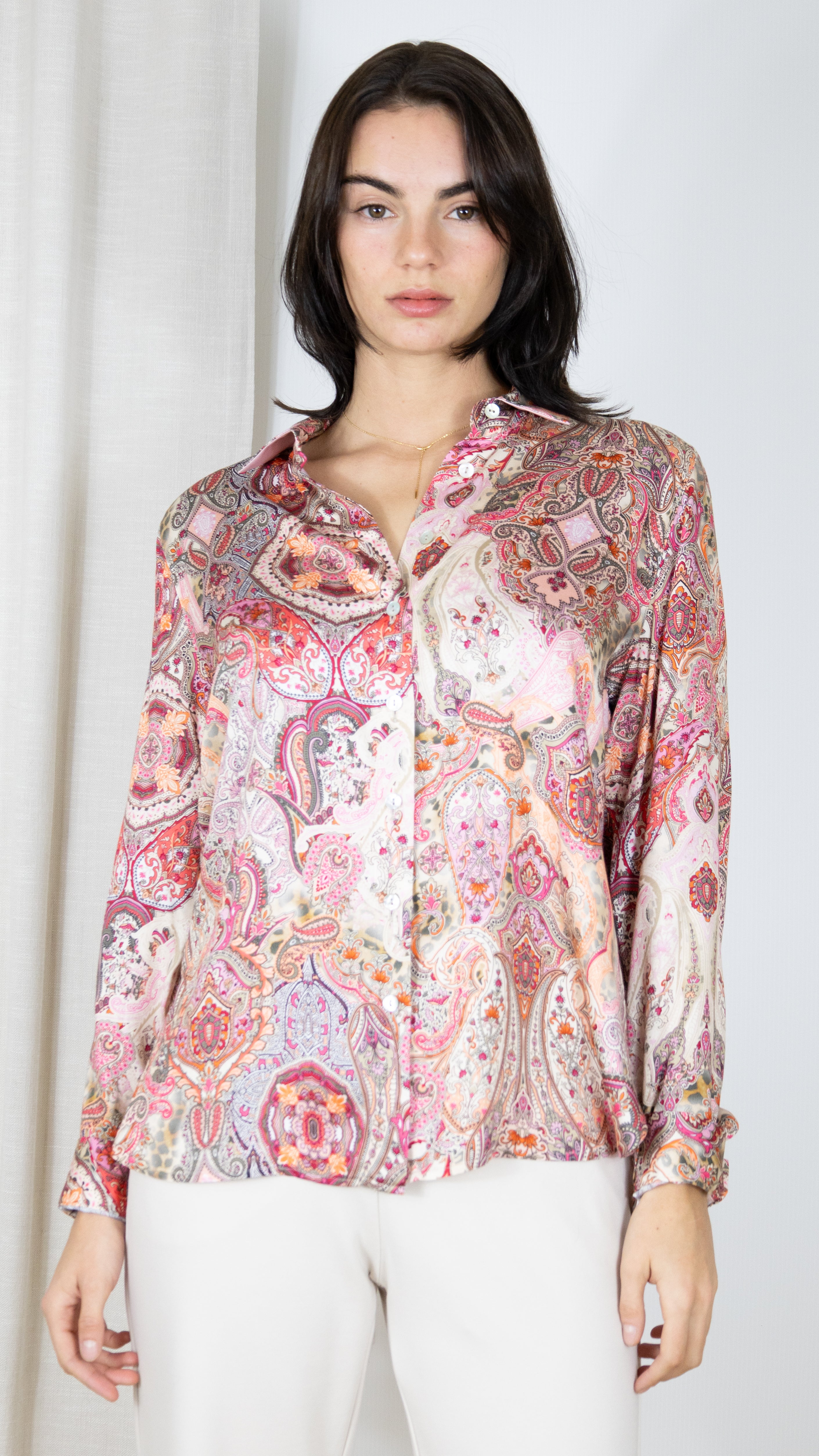 CHEMISE FLUIDE IMPRIMEE CACHEMIRE CHERIE SOMMERMANN PINK