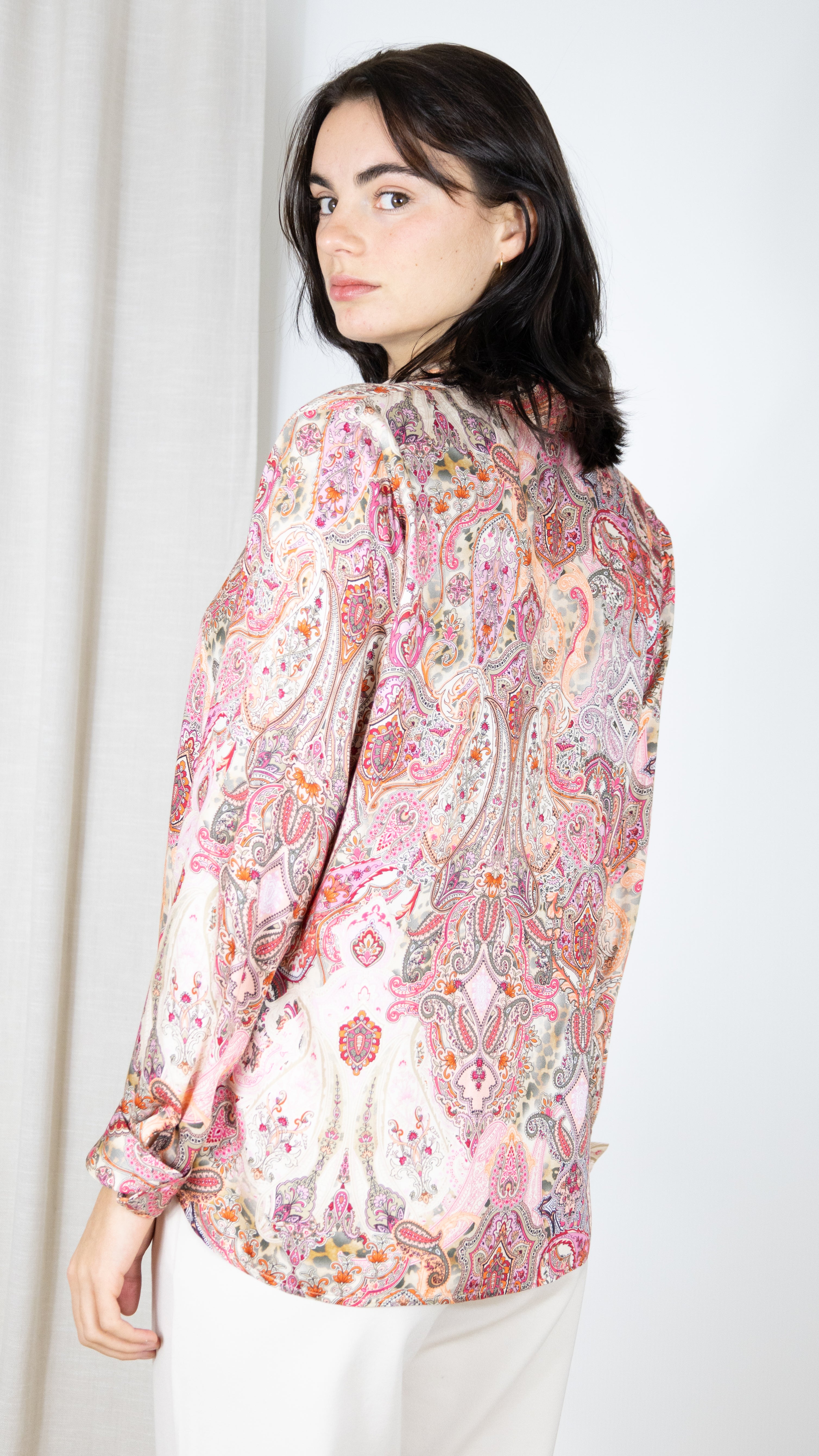 CHEMISE FLUIDE IMPRIMEE CACHEMIRE CHERIE SOMMERMANN PINK