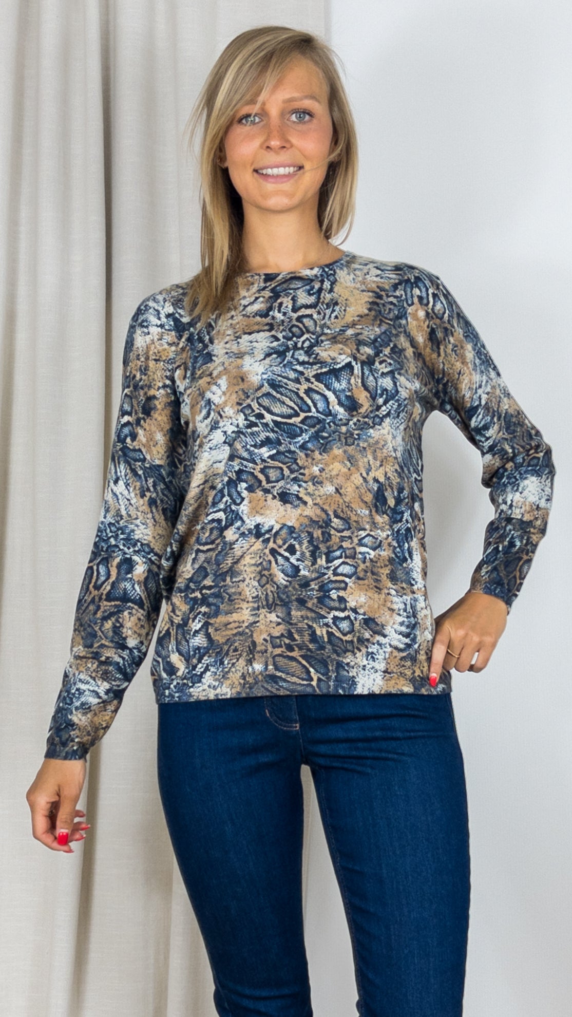 PULL IMPRIME REPTILE LEBEK 3507 MARINE