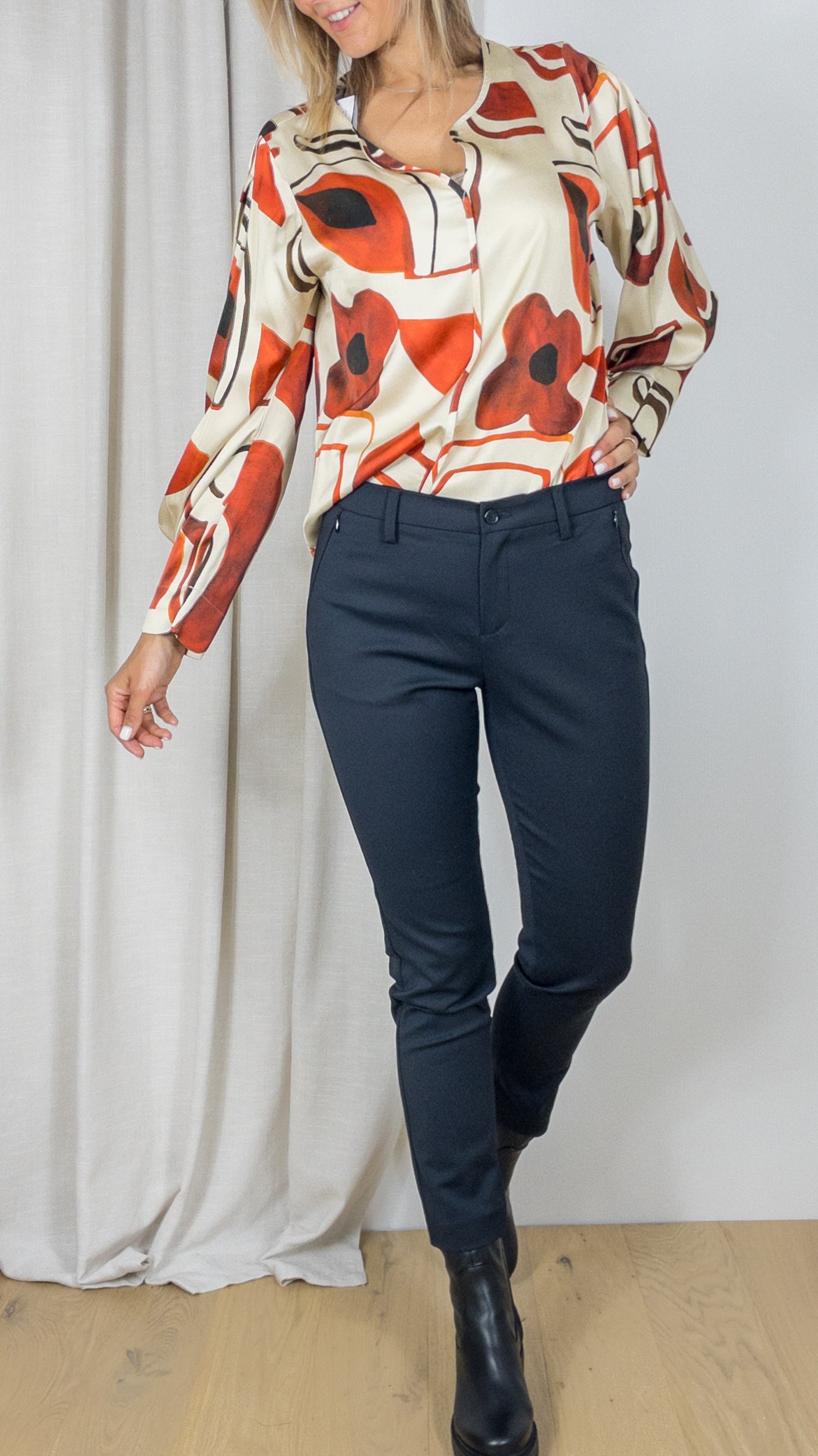 PANTALON DROIT GERARD DAREL EMANUELLA MARINE