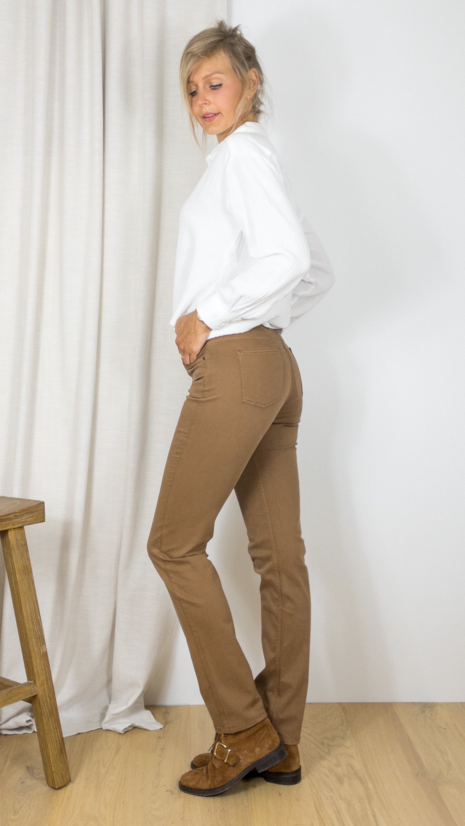 PANTALON SLIM GERARD DAREL ELVINA CAMEL