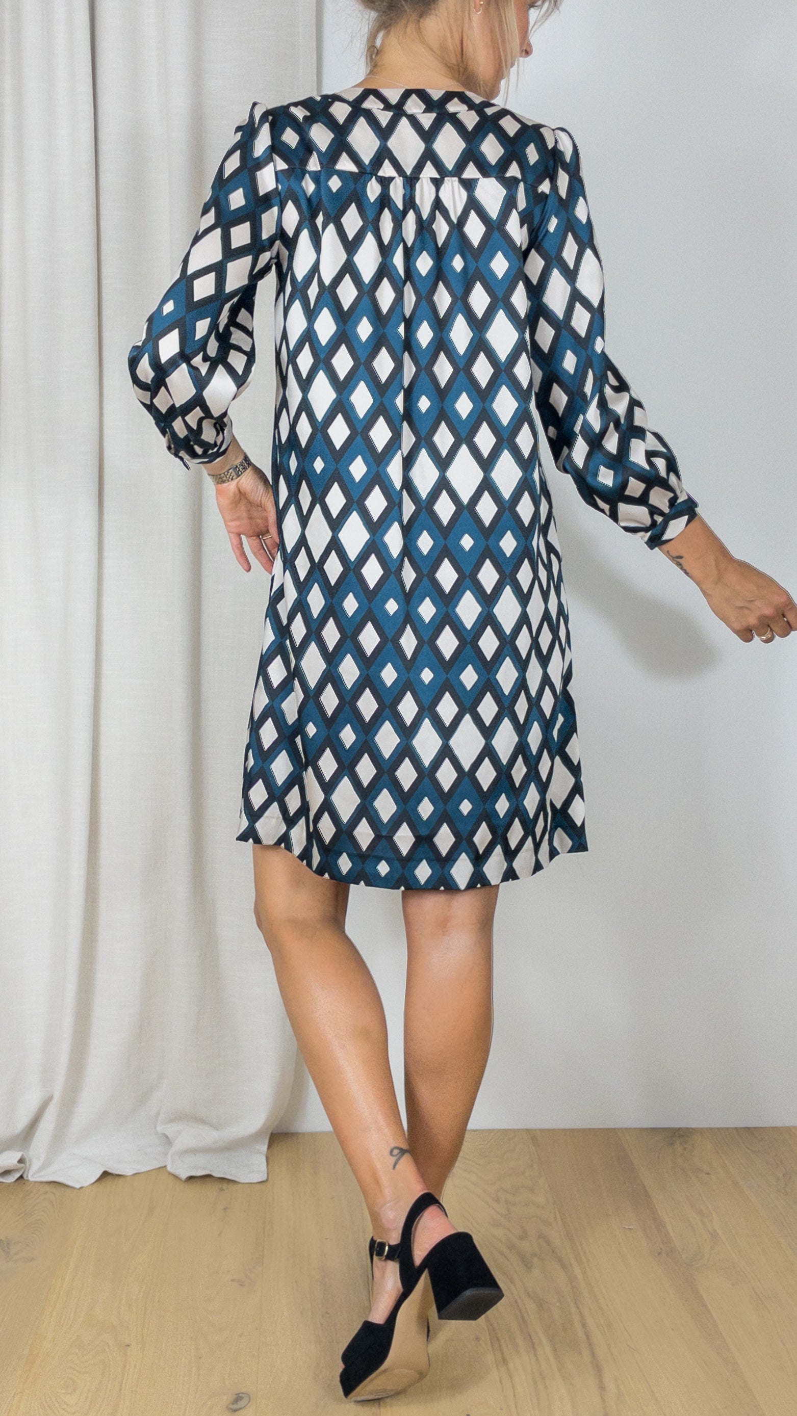 ROBE FLUIDE IMPRIME LOSANGES GERARD DAREL JEMY DYR08 Y166