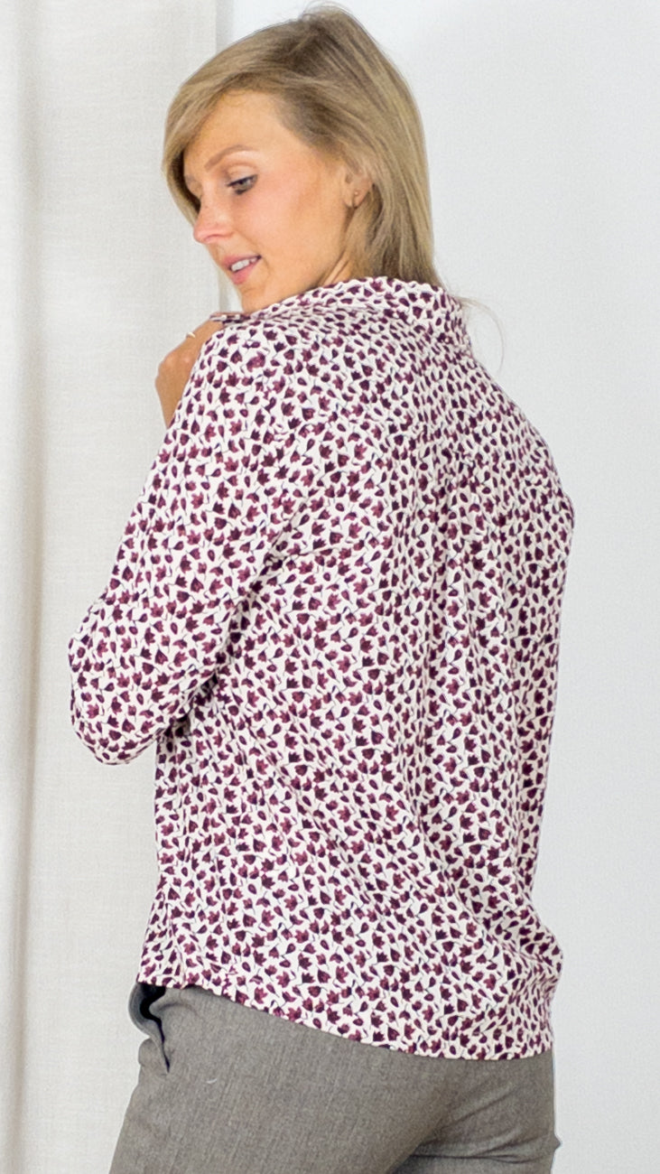 BLOUSE IMPRIMEE GERARD DAREL CATHERINE FUSHIA