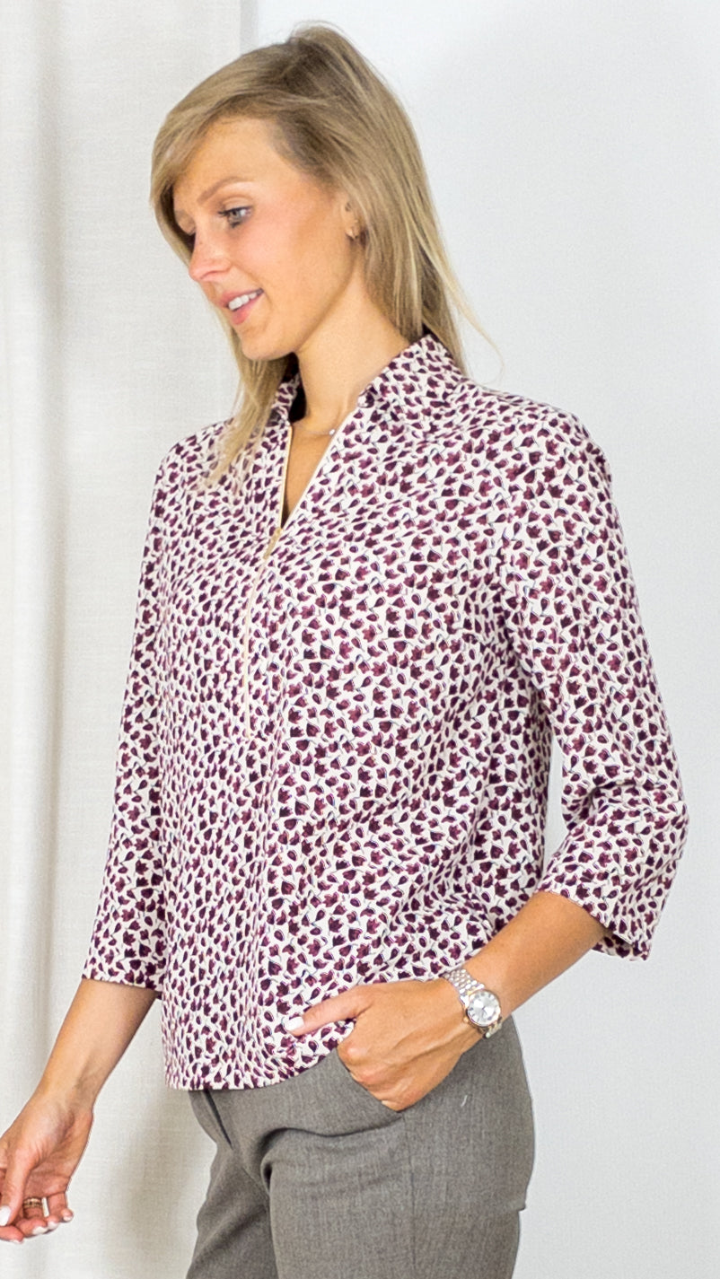 BLOUSE IMPRIMEE GERARD DAREL CATHERINE FUSHIA