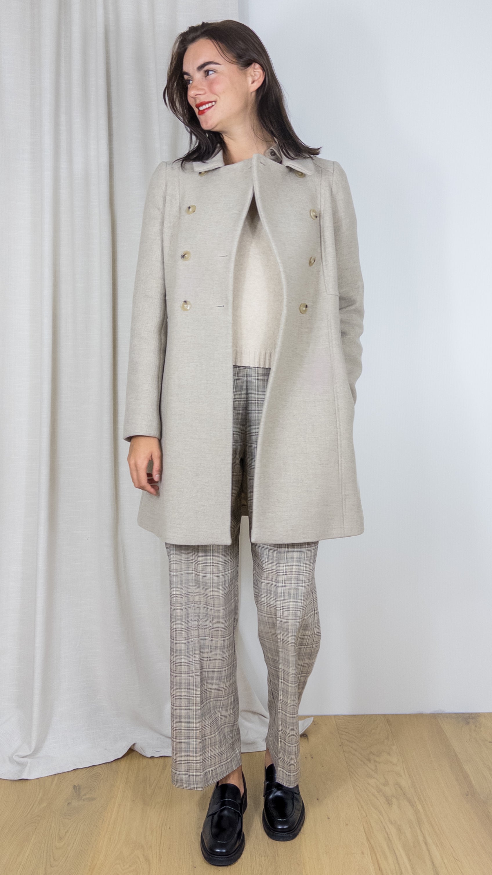MANTEAU EN LAINE DOUBLE BOUTONNAGE MARYLENE PABLO BEIGE