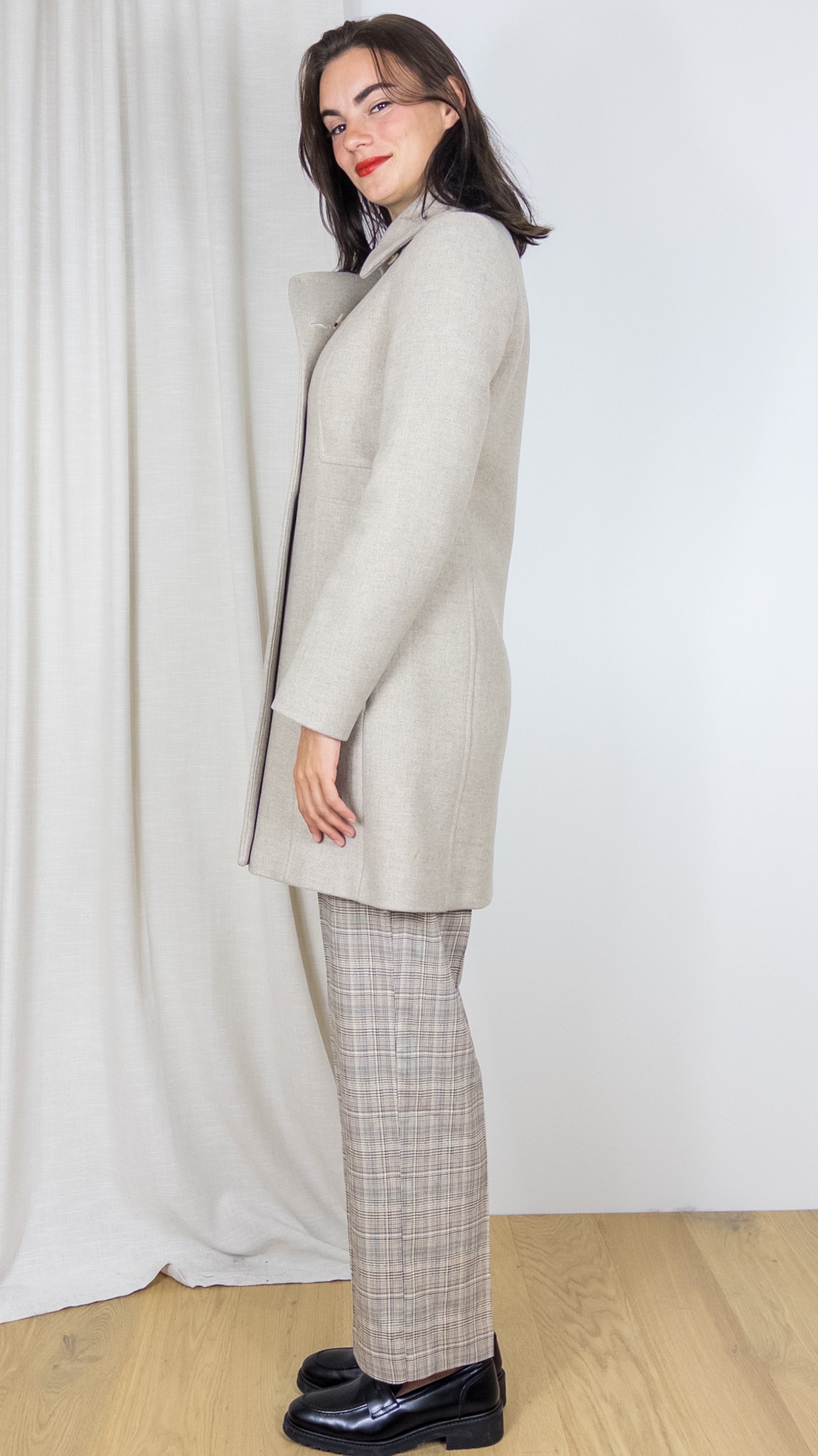 MANTEAU EN LAINE DOUBLE BOUTONNAGE MARYLENE PABLO BEIGE