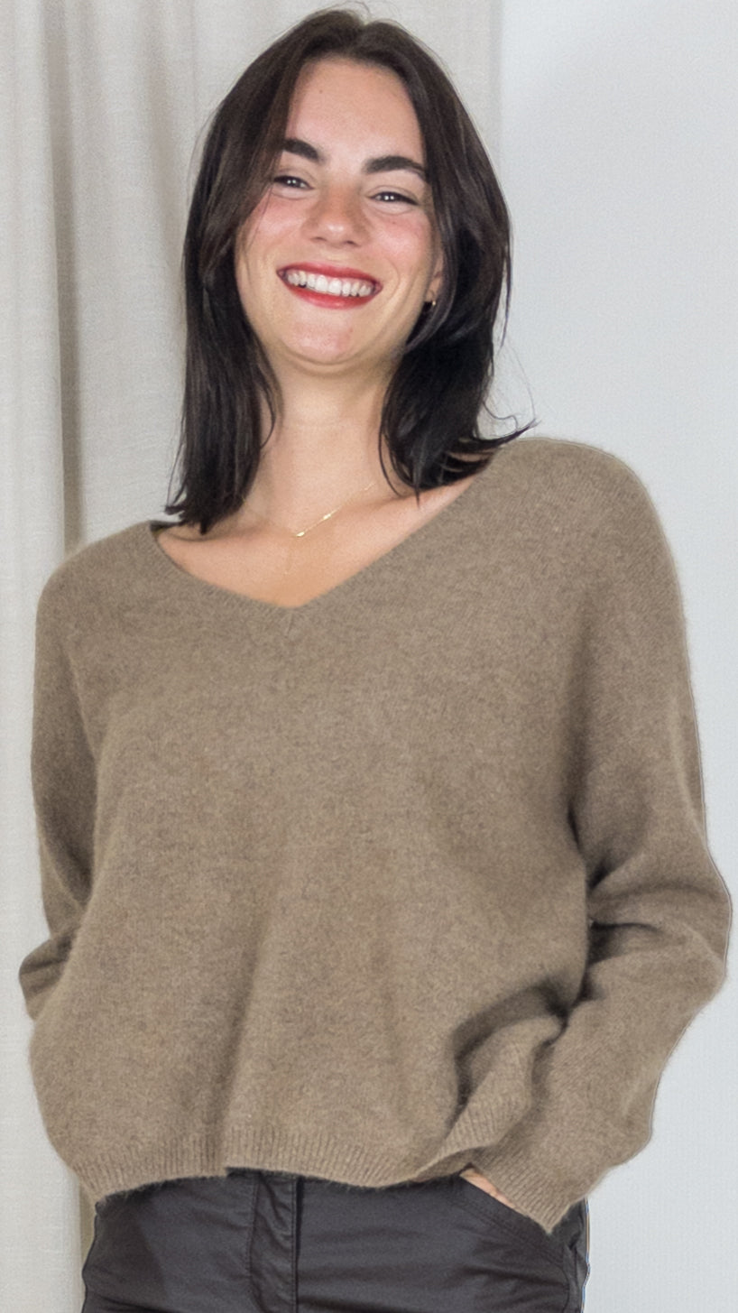 PULL V EN RACOON MAJESTIC FPU391 K149 BISON TAUPE