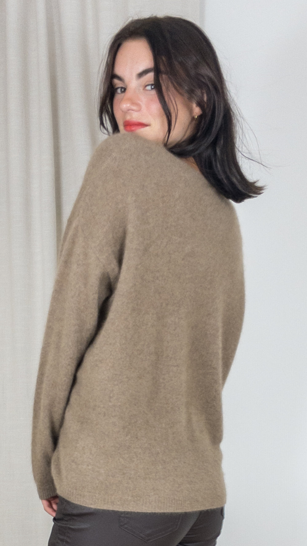 PULL V EN RACOON MAJESTIC FPU391 K149 BISON TAUPE