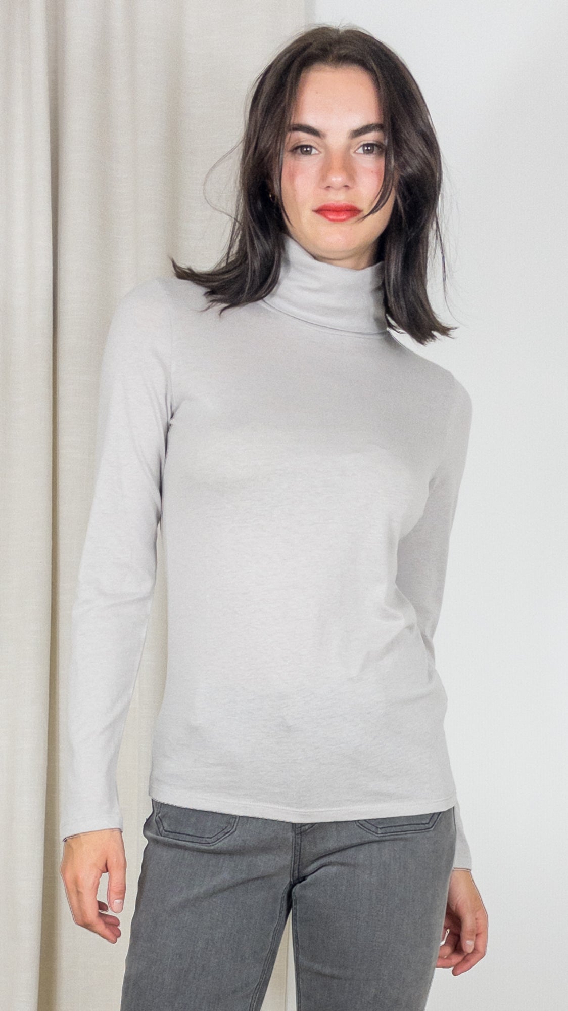 TEESHIRT COL ROULE MAJESTIC FTS011 M005 SMOKE