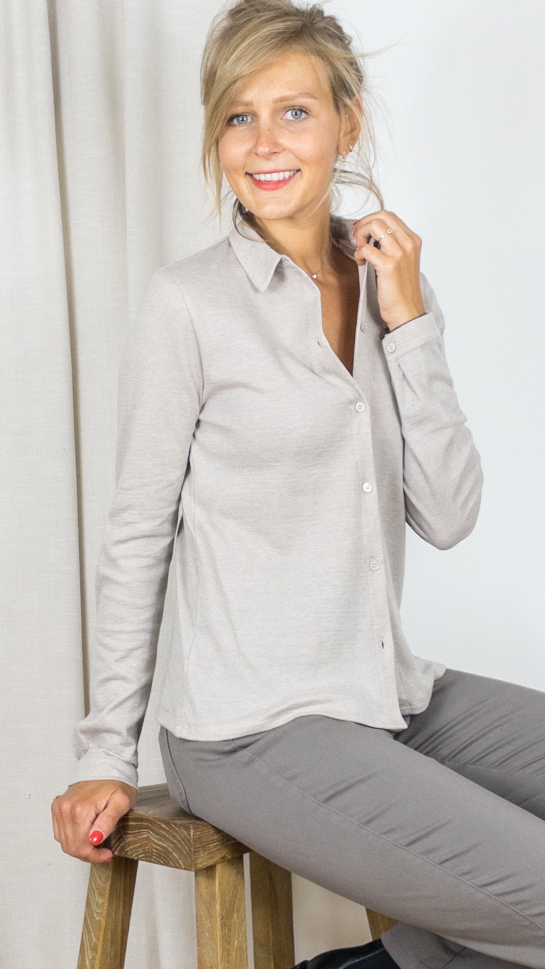 TEESHIRT CHEMISE FCH028 M009 MAJESTIC SMOKE BALLERINE