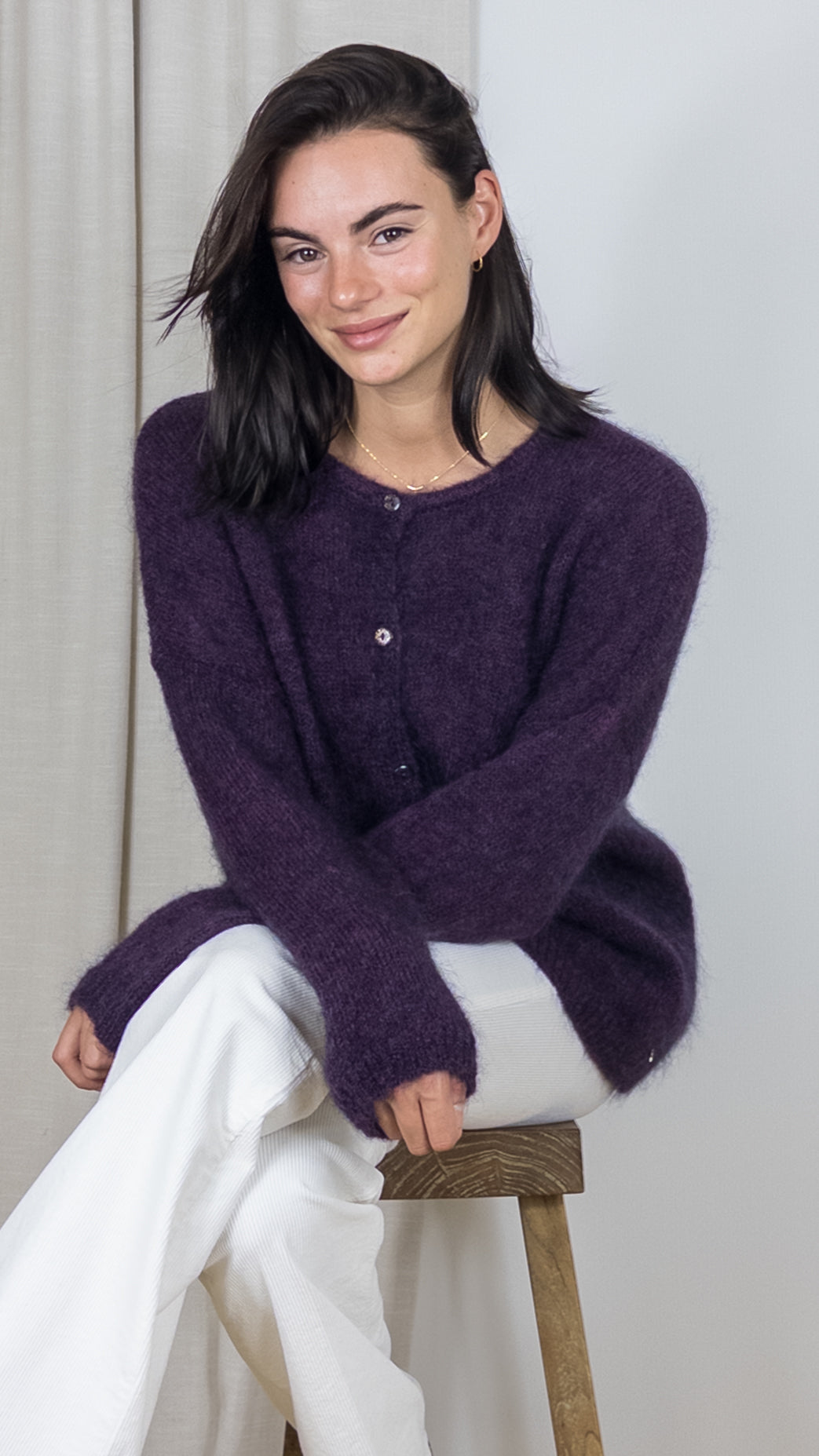 CARDIGAN DES PETITS HAUTS BEA BLUE BERRY