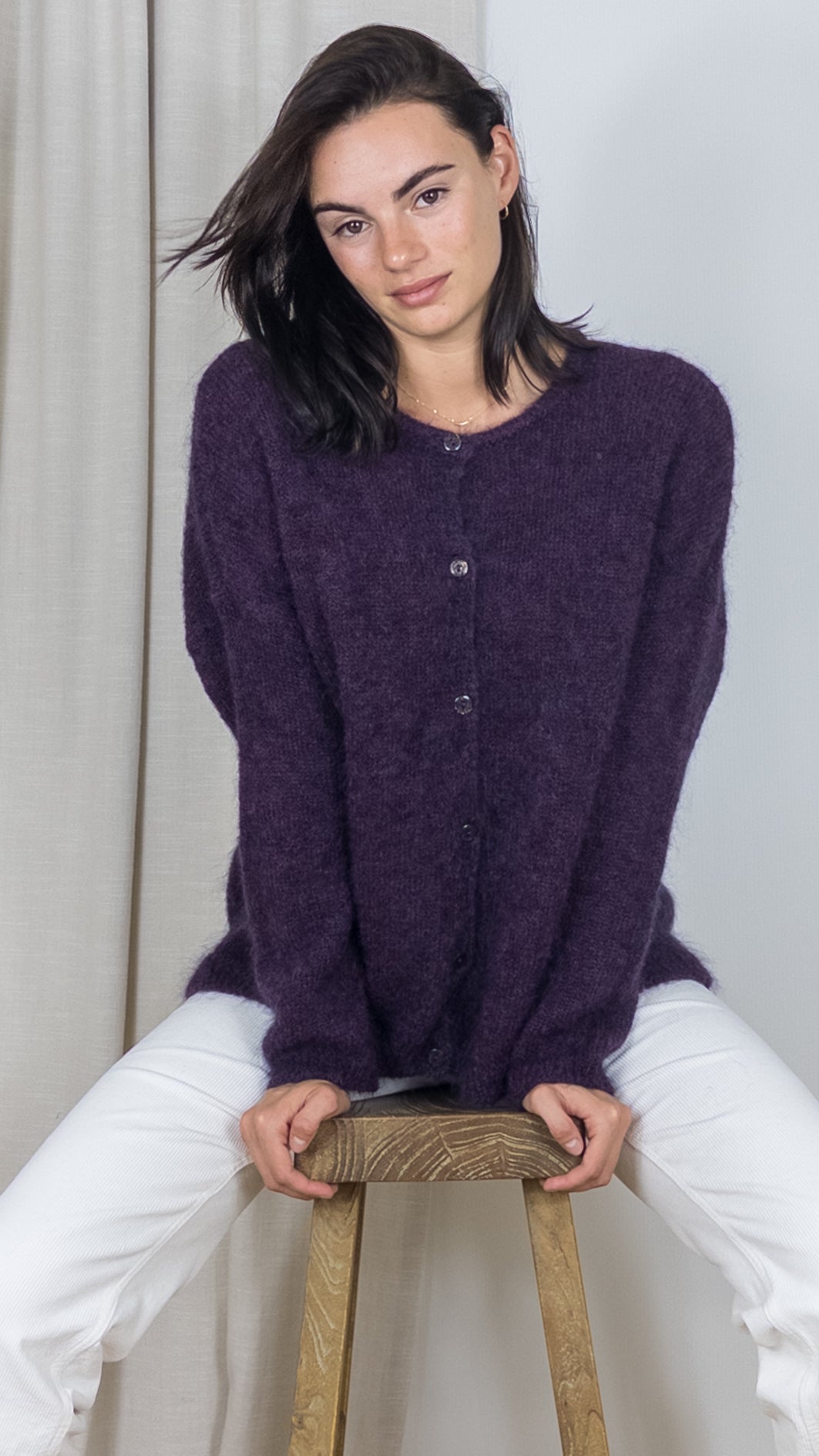 CARDIGAN DES PETITS HAUTS BEA BLUE BERRY