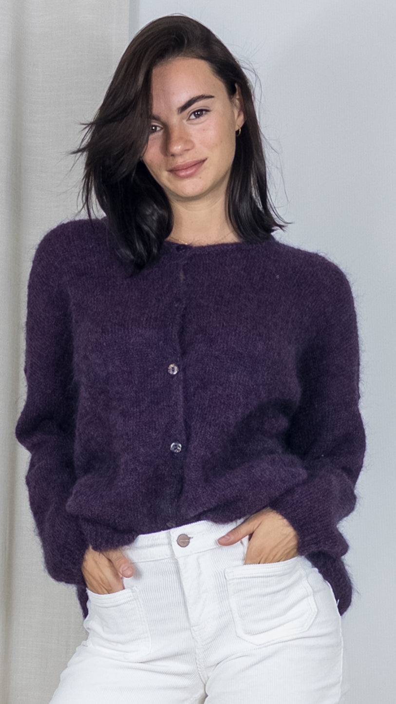 CARDIGAN DES PETITS HAUTS BEA BLUE BERRY