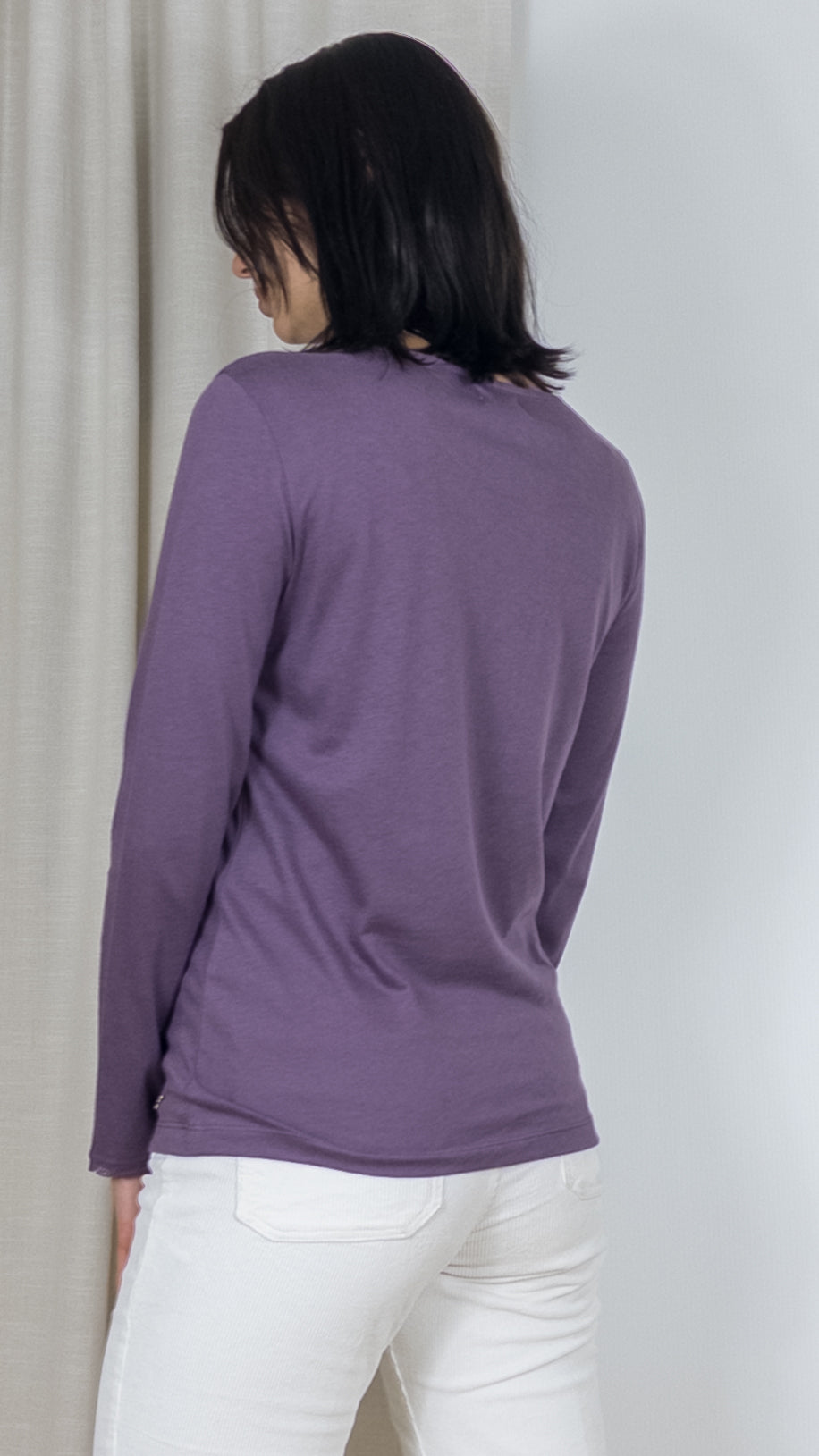 TEE-SHIRT EN DENTELLE IZELIE DES PETITS HAUTS VIOLETTE CHINE