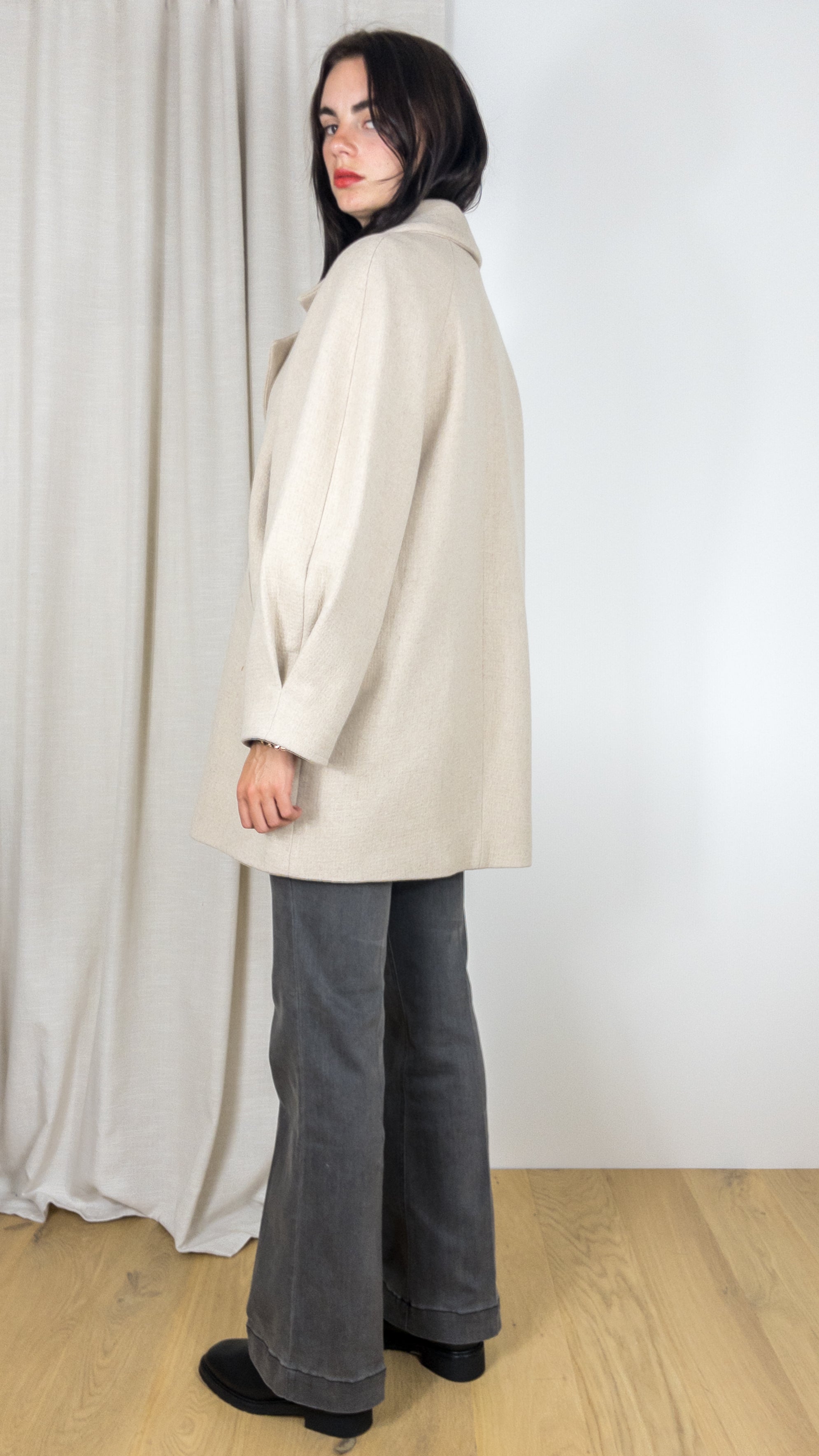 MANTEAU EN LAINE NEVILLE DES PETITS HAUTS BEIGE