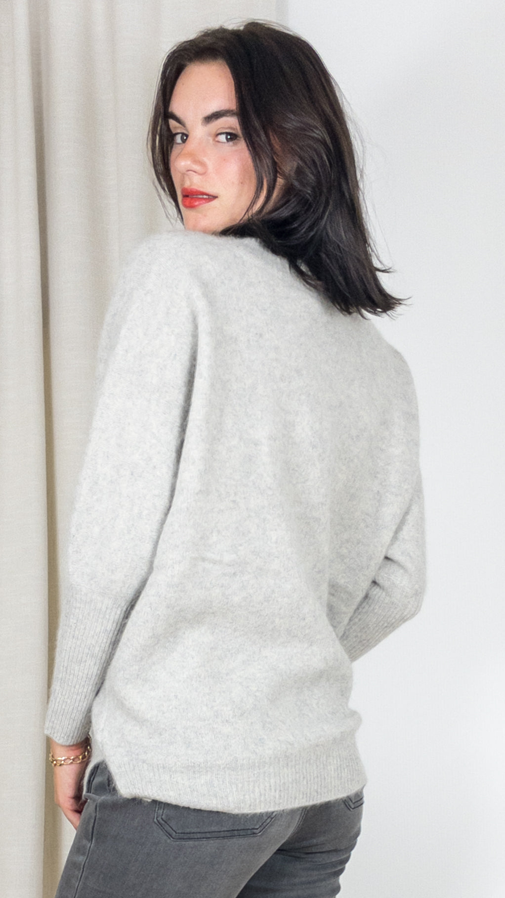 PULL V EN RACCOON ESTHEME WES23A24H GRIS CLAIR