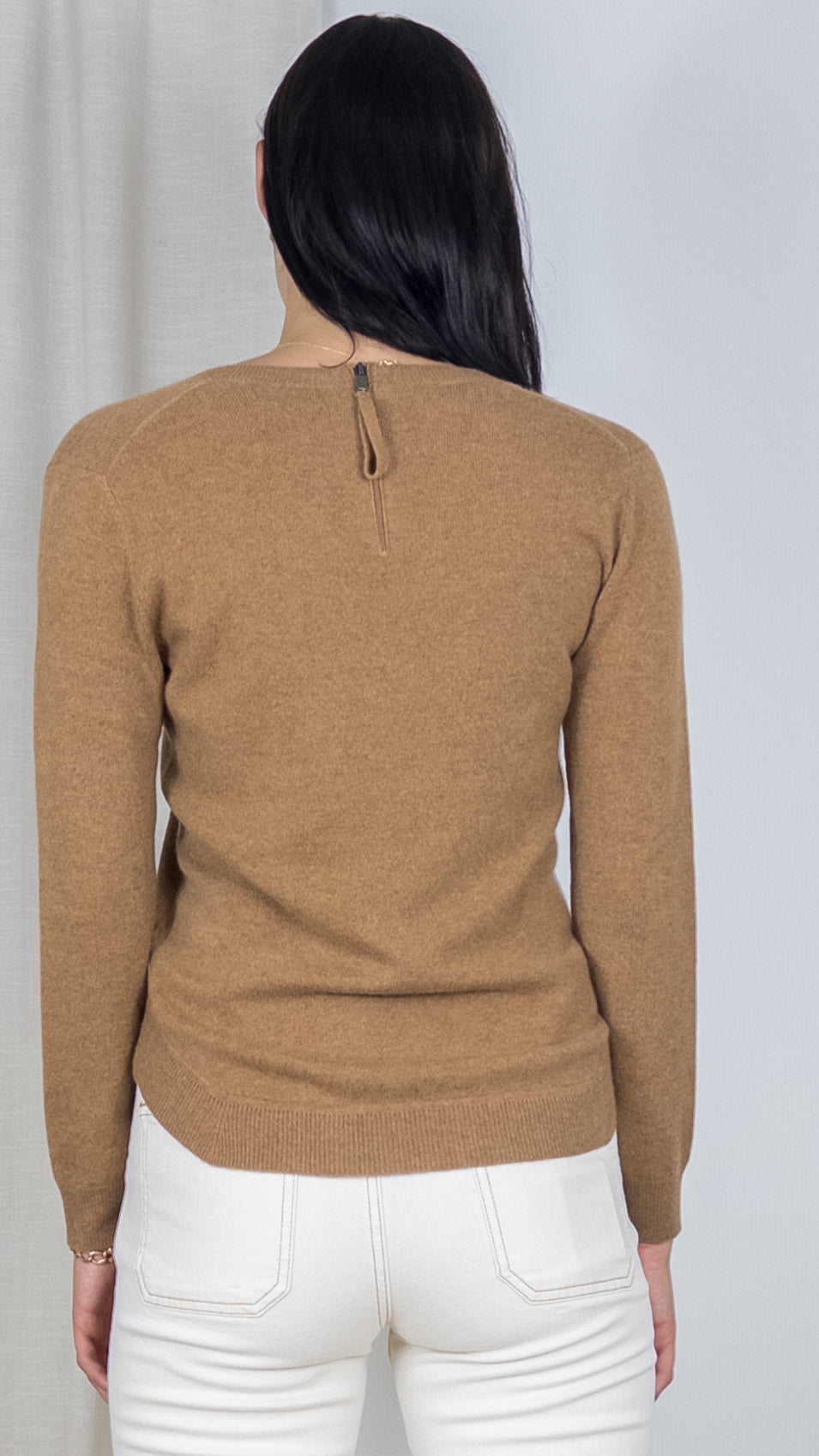 PULL COL V EN CACHEMIRE WES21A32H ESTHEME CAMEL