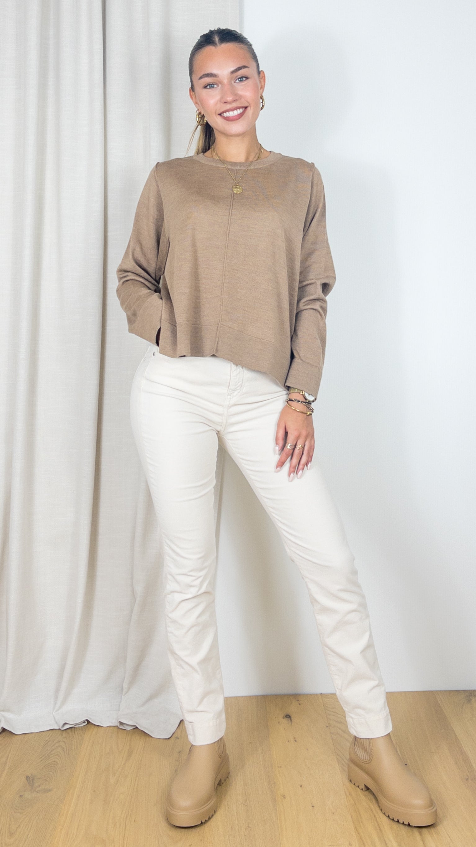 PULL EN LAINE MERINOS HANA SAN OLEG CAMEL