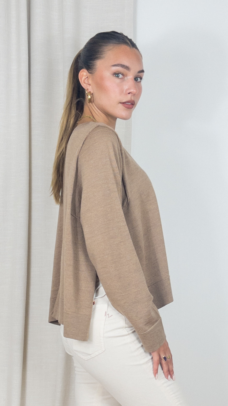 PULL EN LAINE MERINOS HANA SAN OLEG CAMEL
