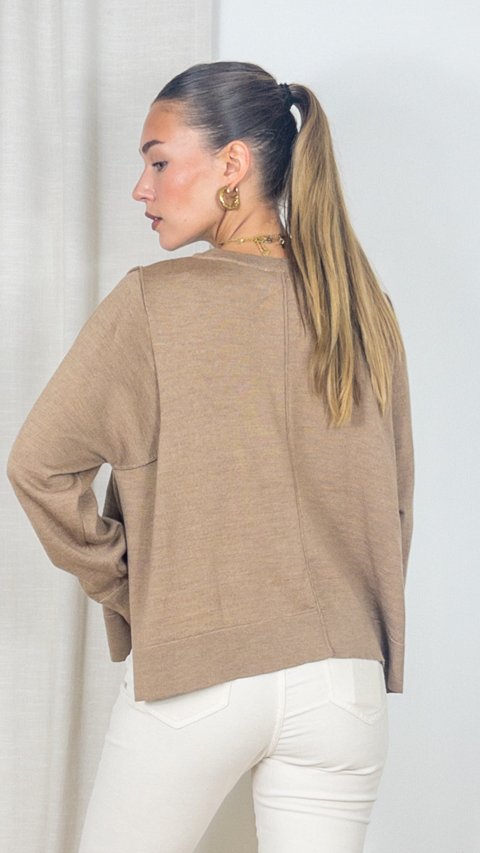 PULL EN LAINE MERINOS HANA SAN OLEG CAMEL